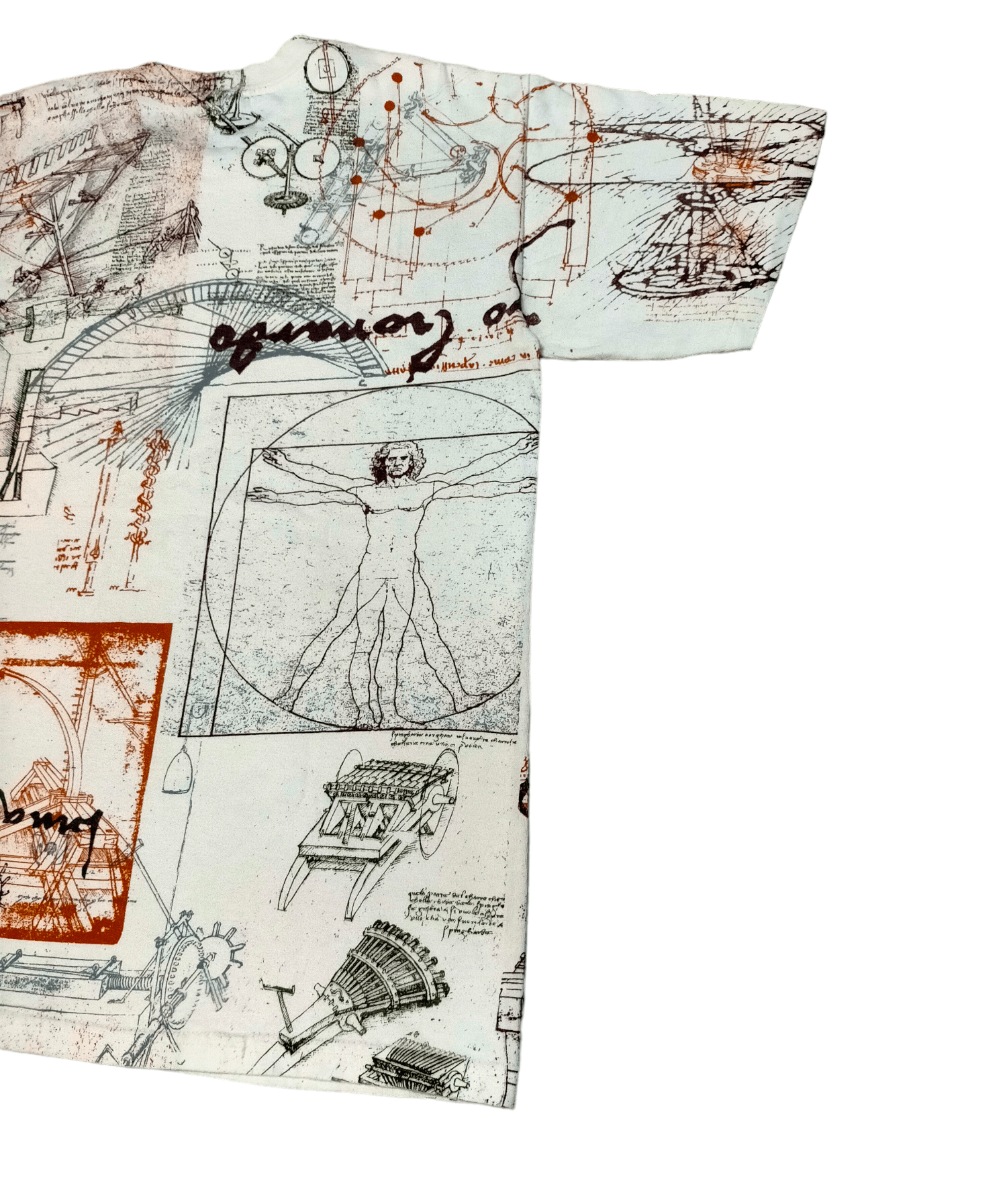 Vintage Leonardo Da Vinci All Over Print Wilwood Art tee Size US M / EU 48-50 / 2 - 6 Thumbnail