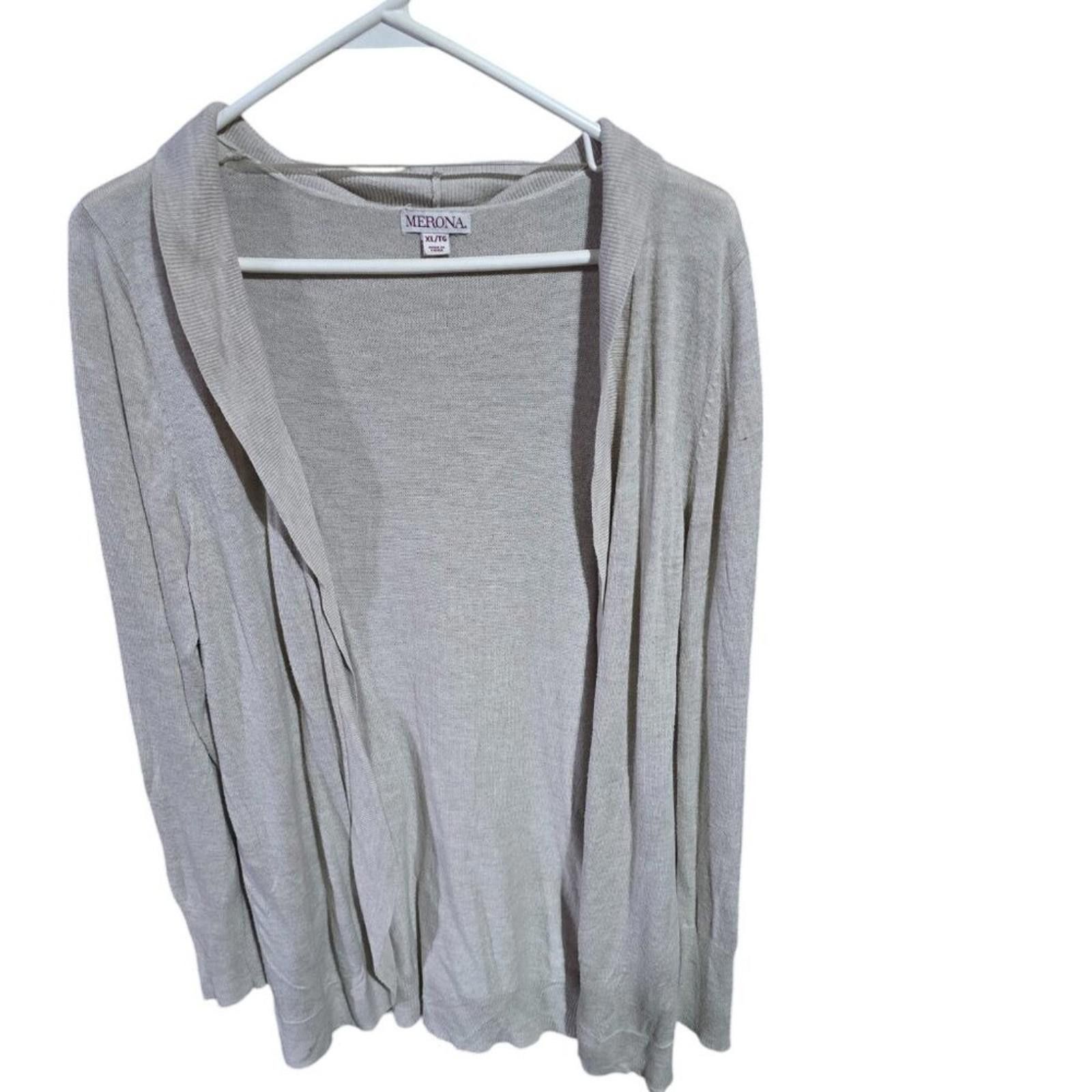 Merona Merona Open Front Cardigan Oatmeal Size XL Size XL / US 12-14 / IT 48-50 - 1 Thumbnail