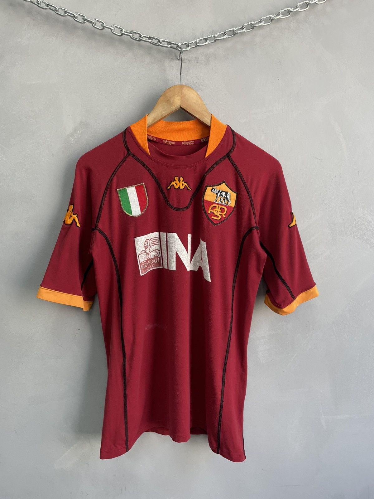 Kappa Kappa Jersey AS Roma 2000s Soccer T-shirt Size US M / EU 48-50 / 2 - 1 Thumbnail