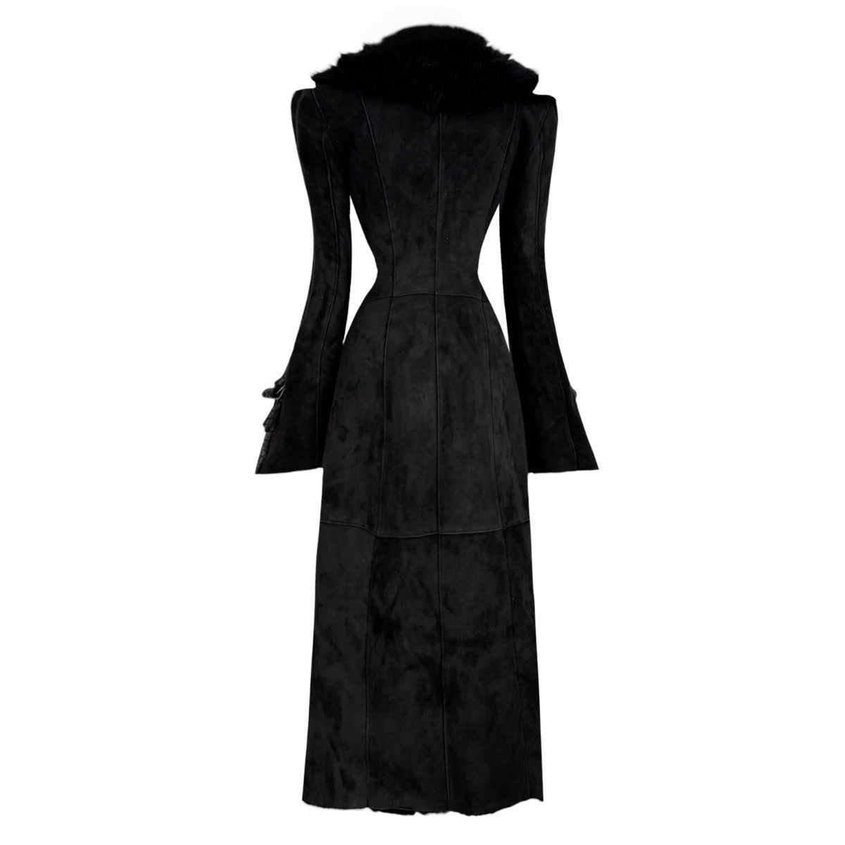 Roberto Cavalli Runway Roberto Cavalli Black long Leather Coat Size XS / US 0-2 / IT 36-38 - 2 Thumbnail