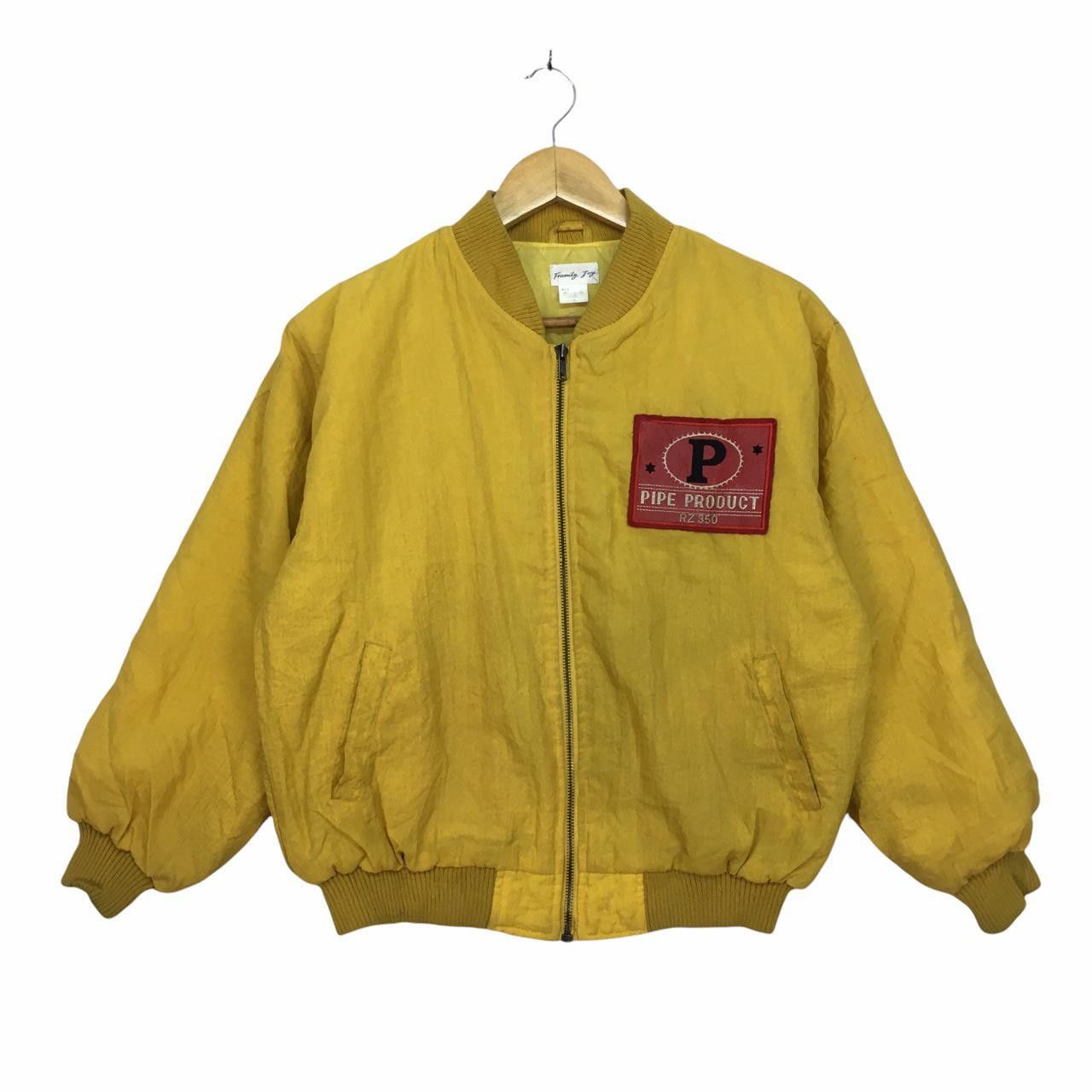 Vintage Vtg FAMILY JOY Pipe Product Bomber Jacket Big Logo Spell Size US XXS / EU 40 - 3 Thumbnail