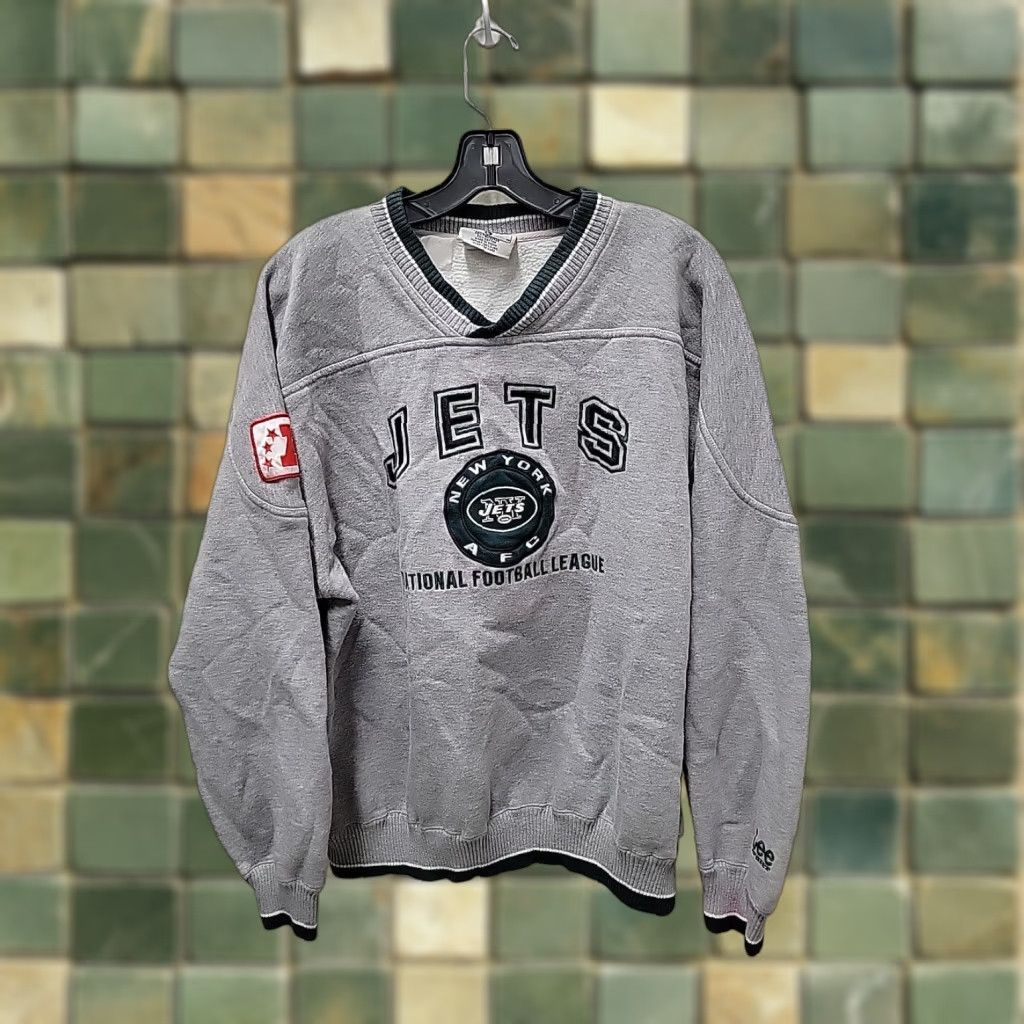 Lee VINTAGE Lee Sport Sweatshirt Embroidered NY Jets NFL Men L Gray Size US L / EU 52-54 / 3 - 1 Thumbnail