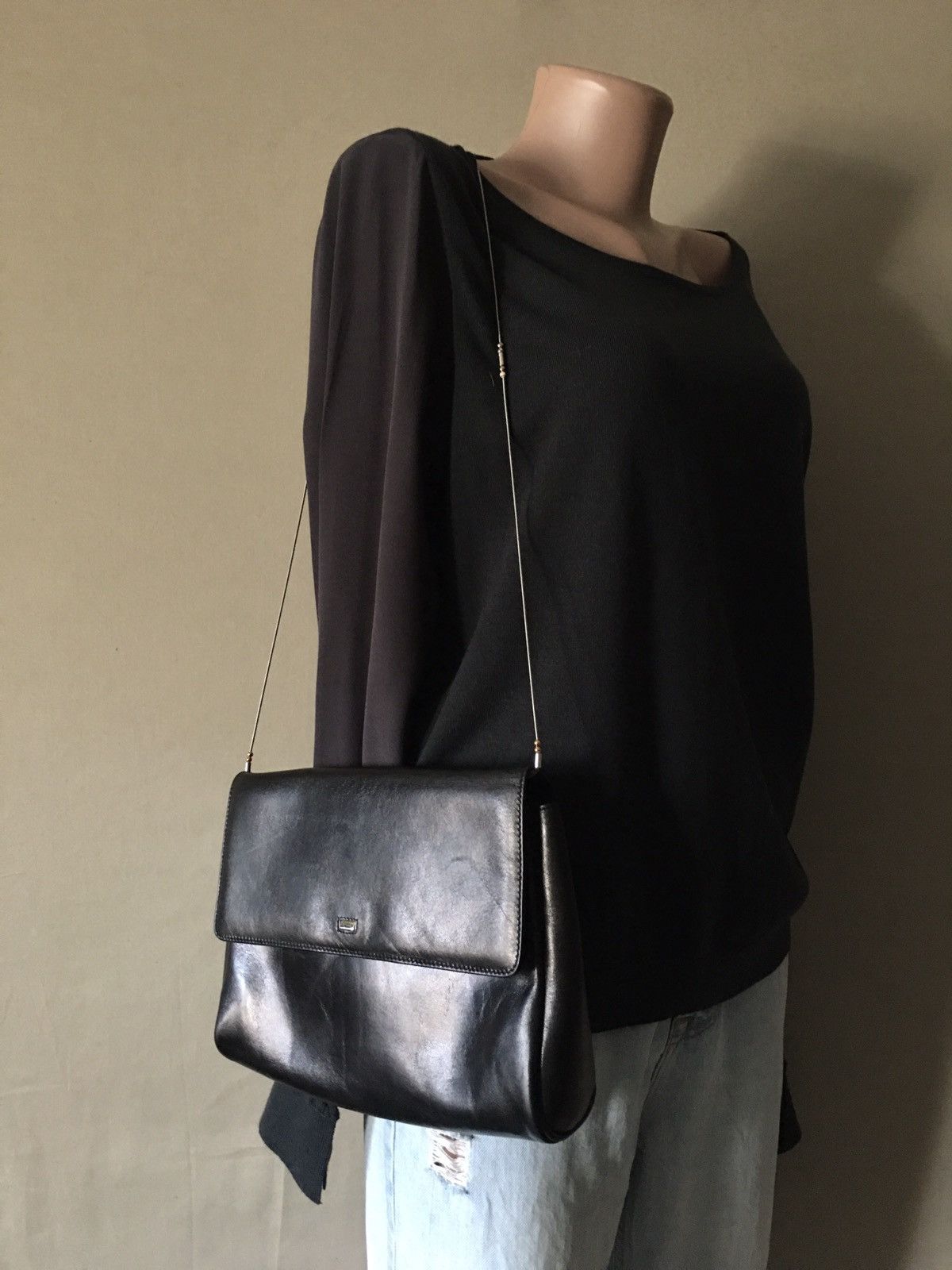 Bally BALLY Black Leather Vintage Shoulder Clutch Bag Size ONE SIZE - 12 Thumbnail