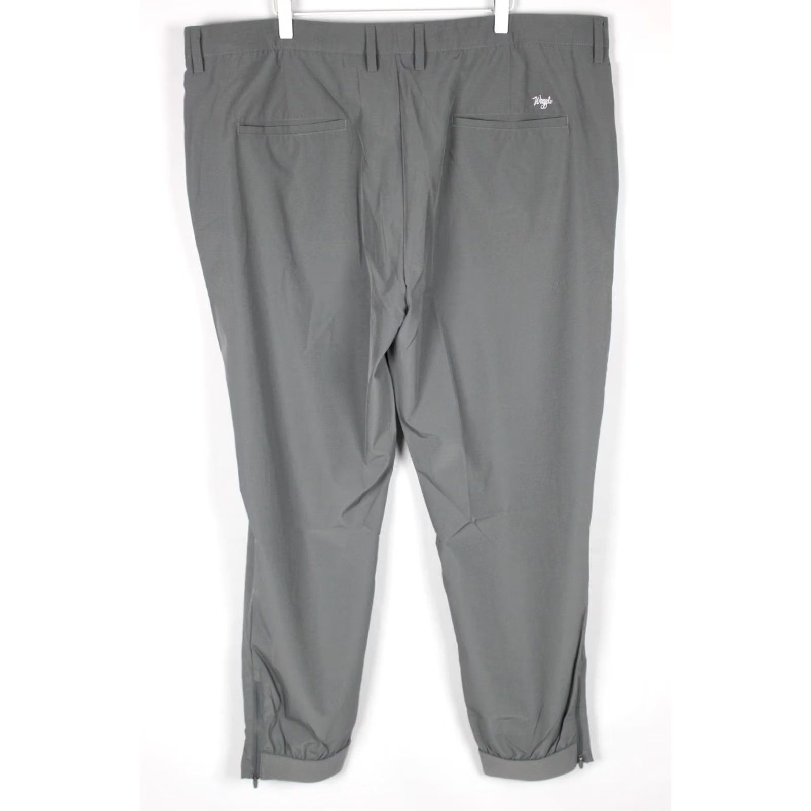 Vintage Waggle Golf Men's Greenside Jogger Pants 42 x 30 Dark Gray Stretch Zip Bottom Size US 42 / EU 58 - 2 Thumbnail