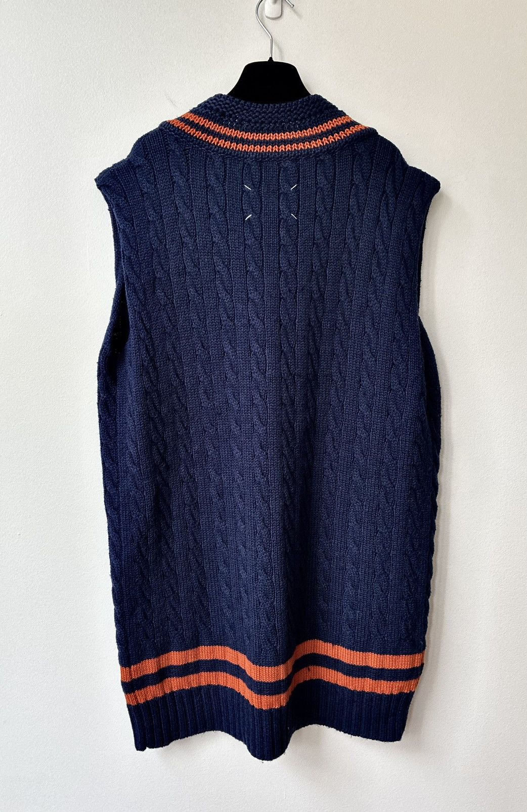 Maison Margiela MARGIELA AW17 Oversized Cable Knit Sweater Vest Size US L / EU 52-54 / 3 - 18 Thumbnail