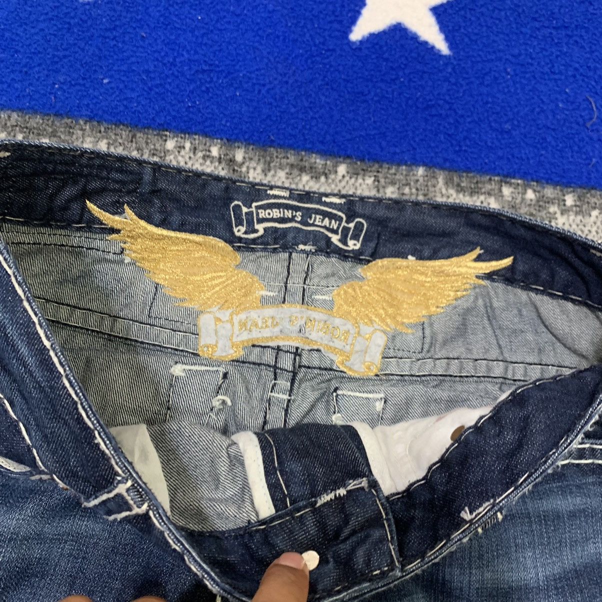 Robins Jeans Vintage Robin’s Art Embroidered Wings Back Bootcut Jeans Size US 32 / EU 48 - 7 Thumbnail