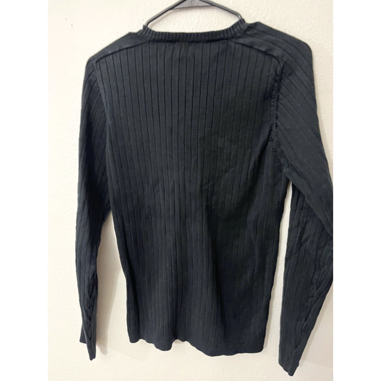 H&M H&M Men's V neck Sweater Sz L Black Long Sleeve Heavy Mens Size US L / EU 52-54 / 3 - 2 Thumbnail