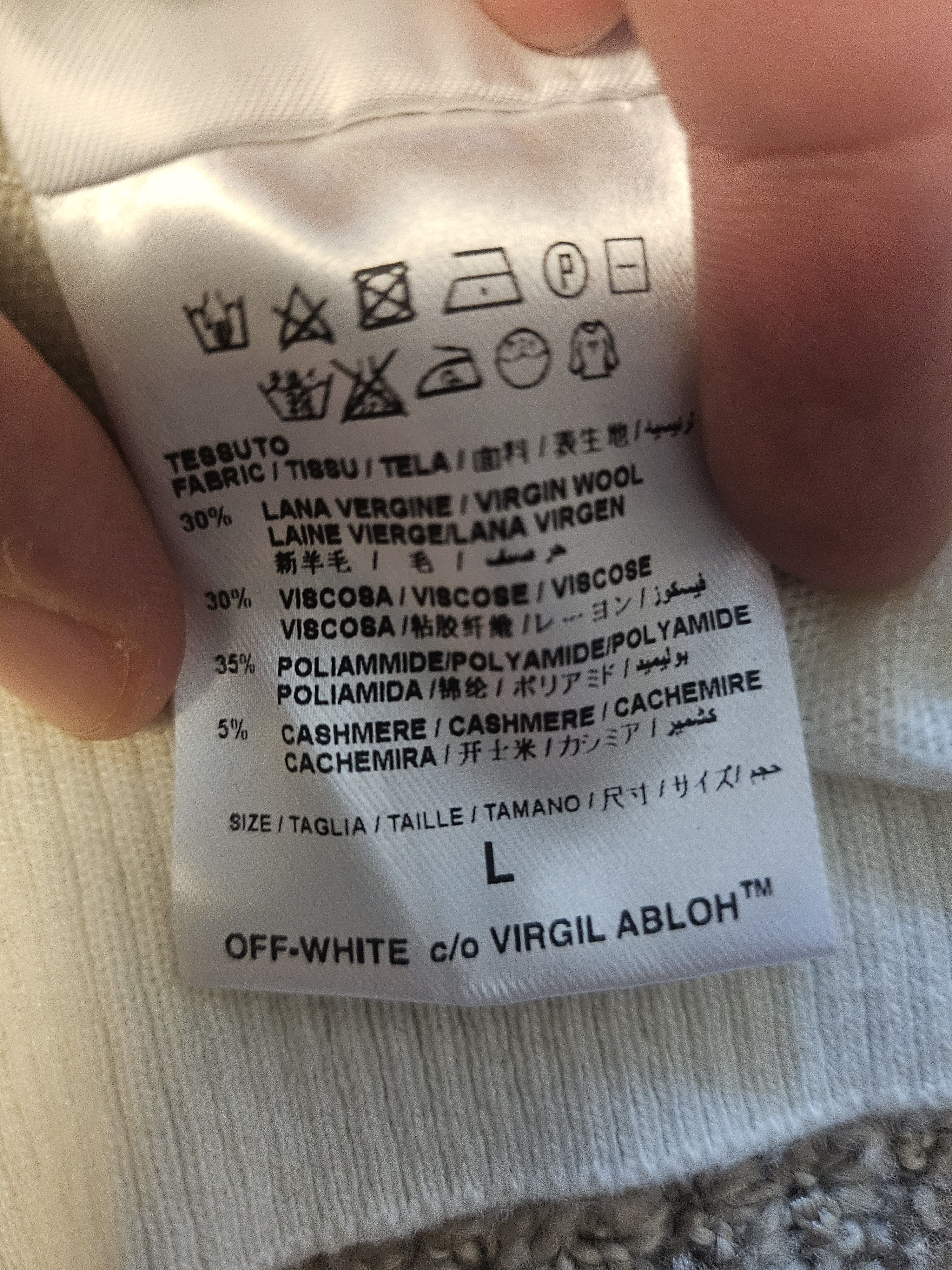 Off-White F/W 2016 "NEBRASKA" Turtleneck Size US L / EU 52-54 / 3 - 6 Thumbnail