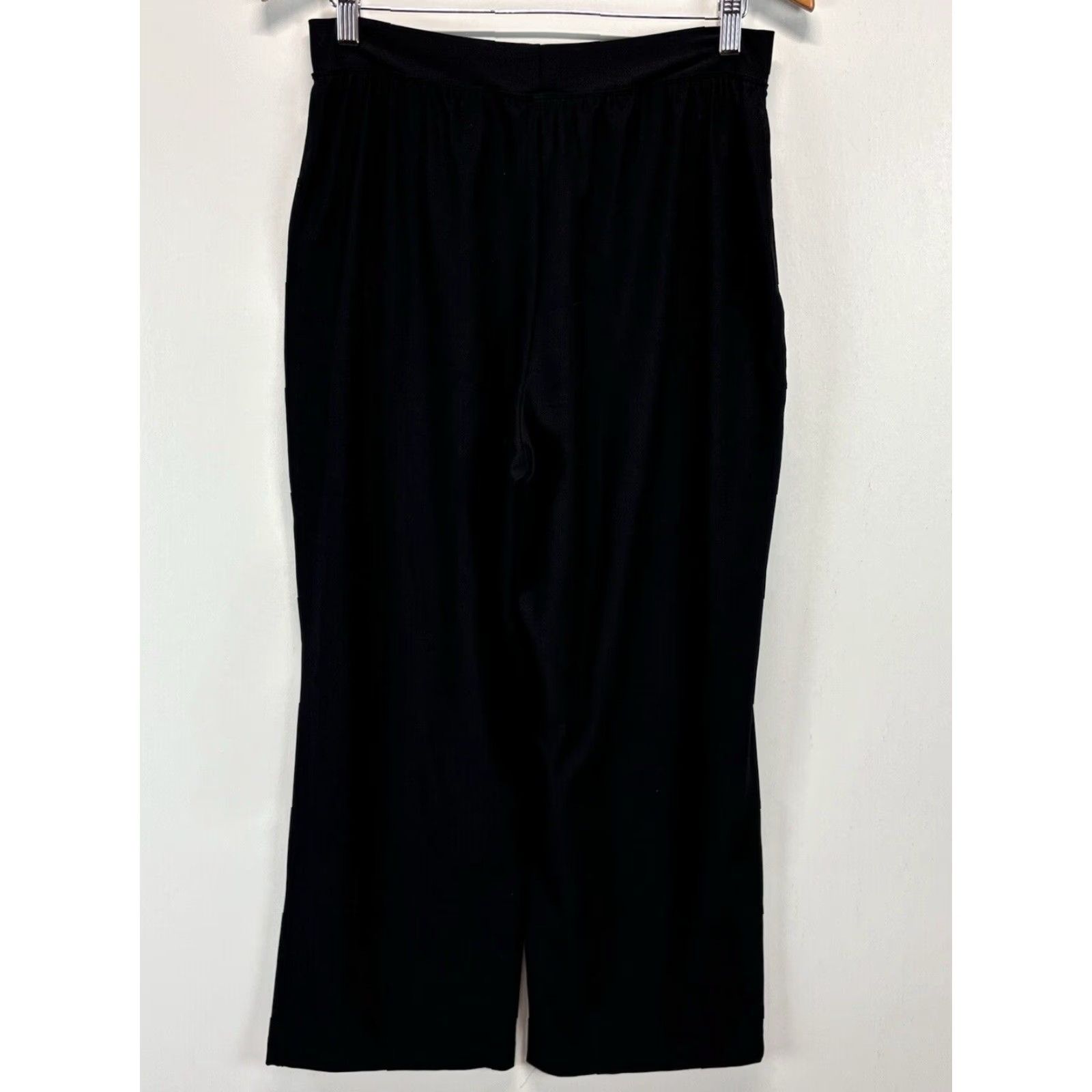 Spanx Spanx Wide Leg Crop Pants Sz Large Women’s Black Pull On Comfort Lined Size 36" / US 14 / IT 50 - 3 Thumbnail