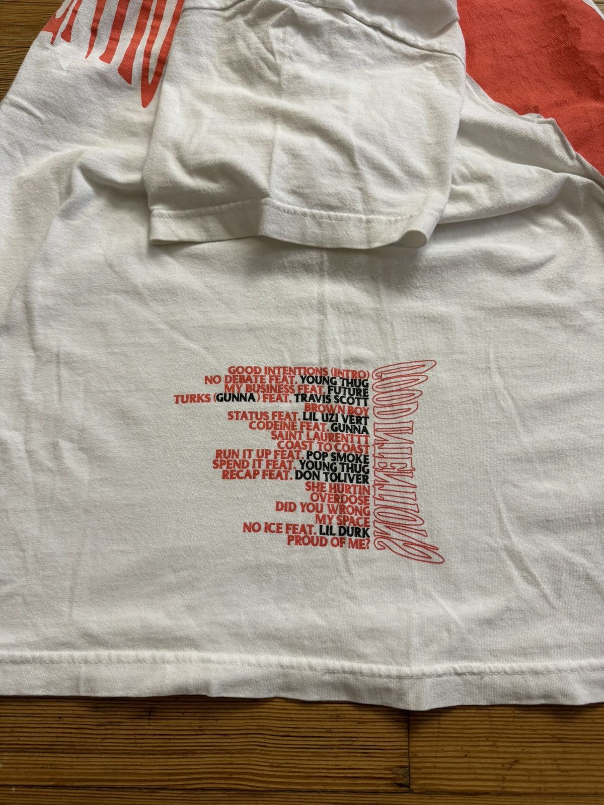 NAV × Vlone VLONE x NAV White and Orange Good Intentions Exclusive Tee Size US XL / EU 56 / 4 - 5 Thumbnail