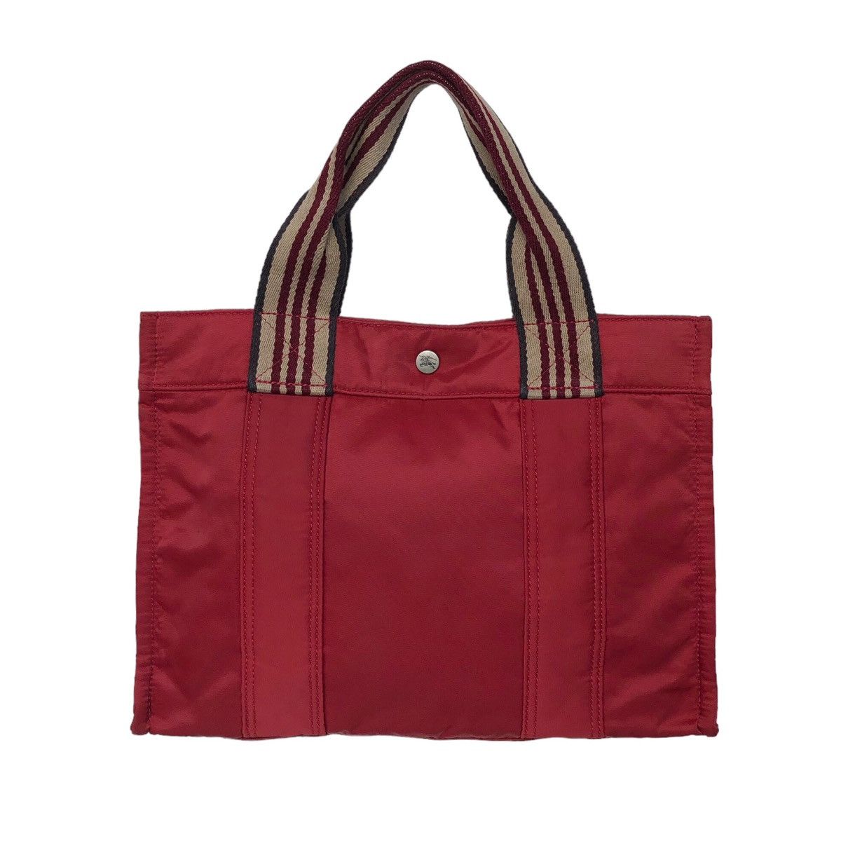 Authentic Burberry London Blue Label Nilon Tote Bag in Red, Women's
