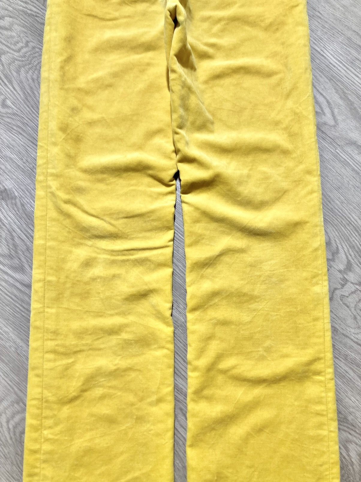 Jean Charles De Castelbajac 1990s Vintage Castelbajac Sport Wax Pants Yellow Luxury Size US 26 / EU 42 - 9 Thumbnail