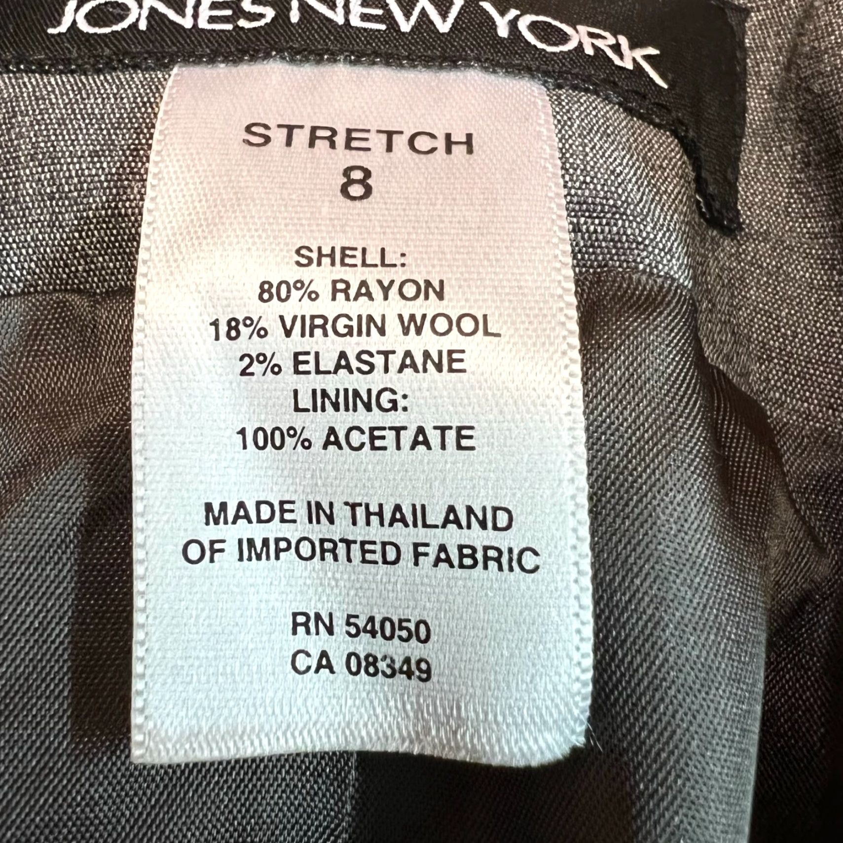 Jones New York Jones New York Blazer Shirt Womens 8 Gray Two-Button Notch Collar Regular Long Sleeve Geometric 90s? Size M / US 6-8 / IT 42-44 - 6 Thumbnail