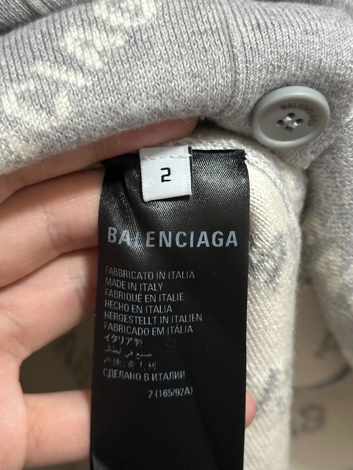 Balenciaga Balenciaga SS23 All-Over Logo Knit Sweater Size US M / EU 48-50 / 2 - 3 Thumbnail