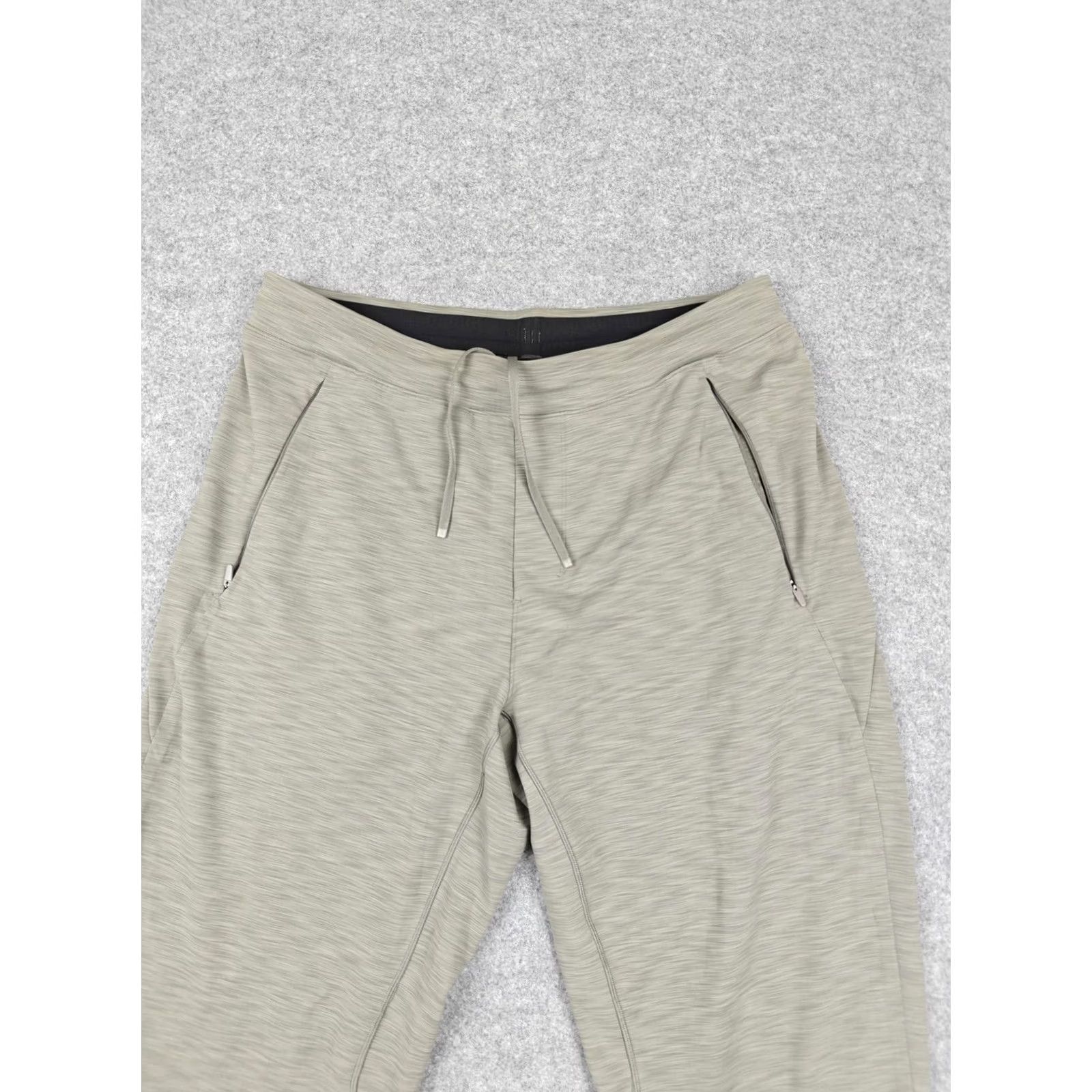 Lululemon Lululemon Mens Large Green Knit Joggers Elastic Waist Zip Pockets Stretch Pants Size US 33 - 2 Thumbnail