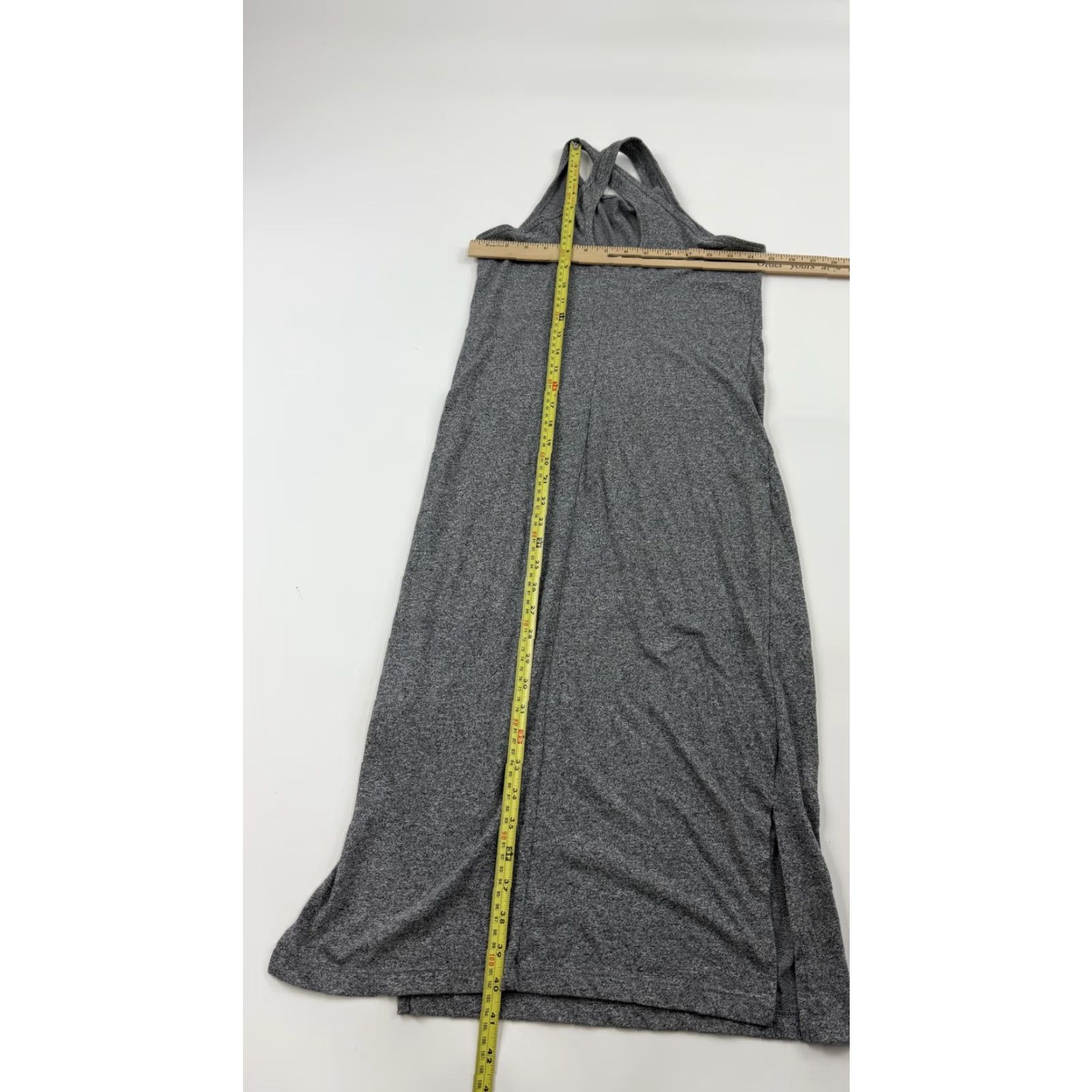 Gap Gap Dress XS Womens Maxi Tank Gray Side Slit Soft Stretch Sleeveless Knit Casual Modern Size XS / US 0-2 / IT 36-38 - 7 Thumbnail