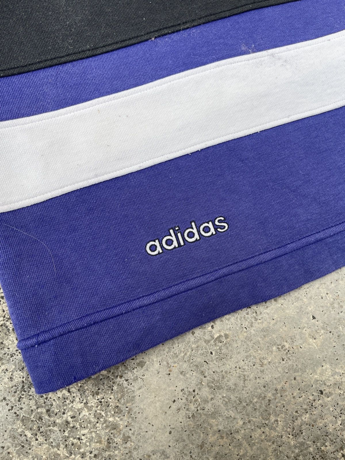 Vintage 90s Adidas Big Logo Three Stripes Hoodie