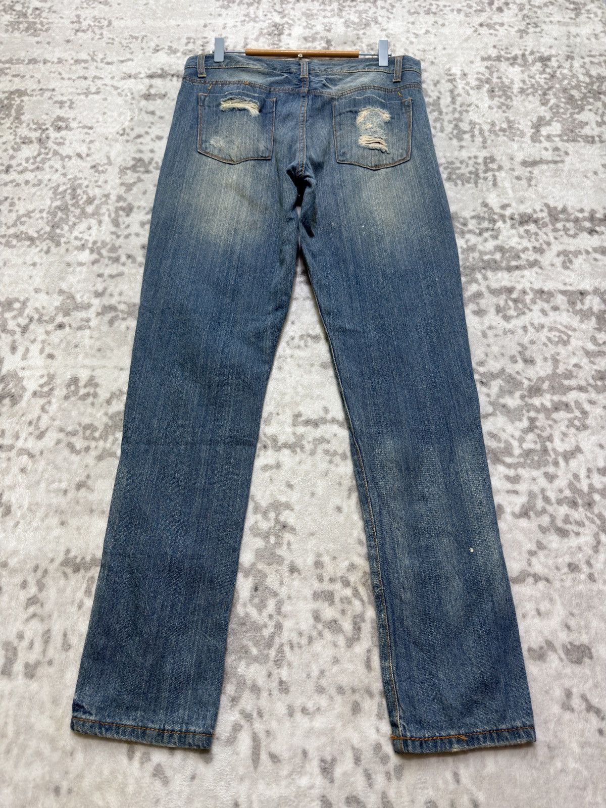 Hysteric Glamour Distressed Plaid Tartans Massino Skinny Fit Denim Jeans Size US 33 - 2 Thumbnail
