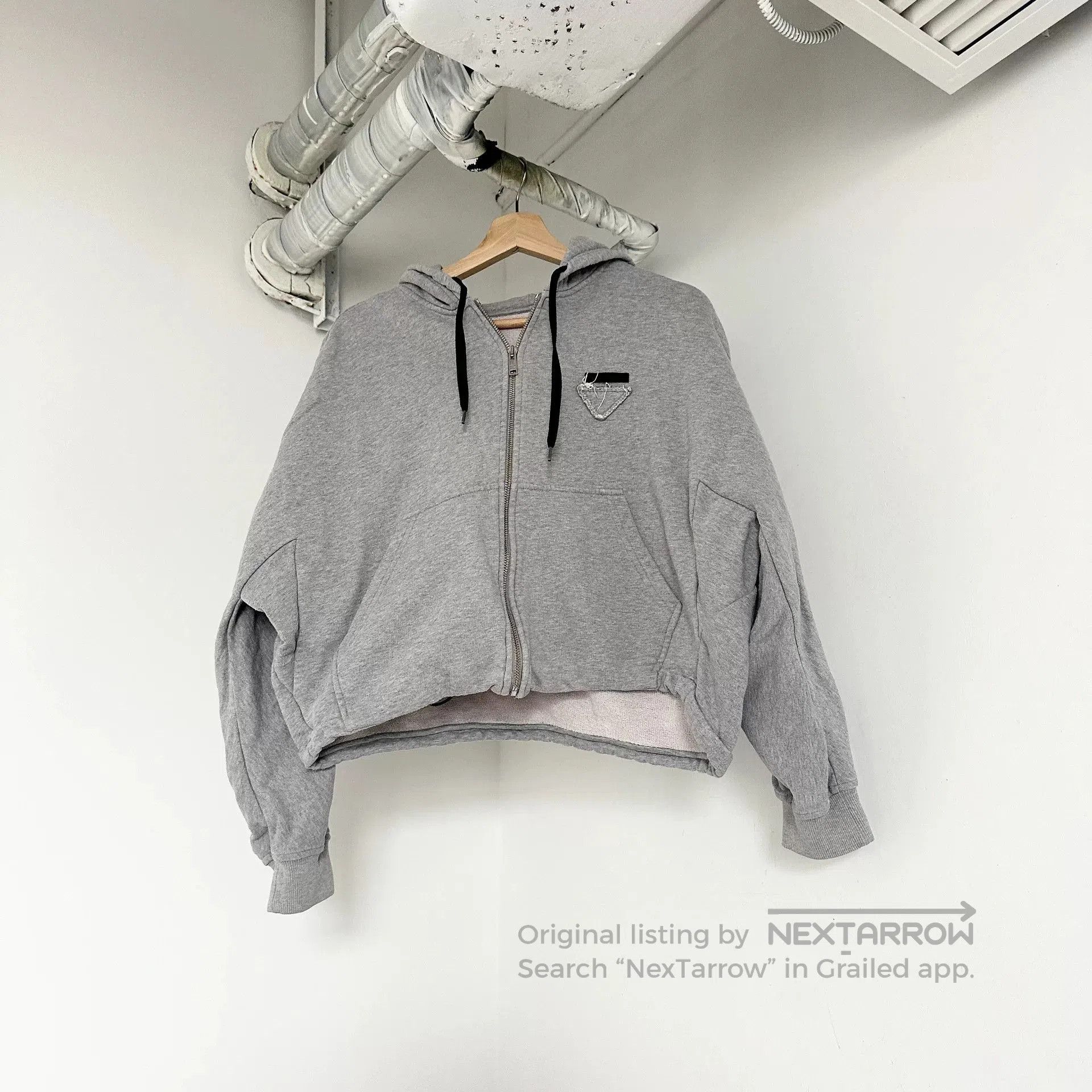 Prada Prada Gray Hooded Inverted Triangle Coat. Size US M / EU 48-50 / 2 - 1 Thumbnail