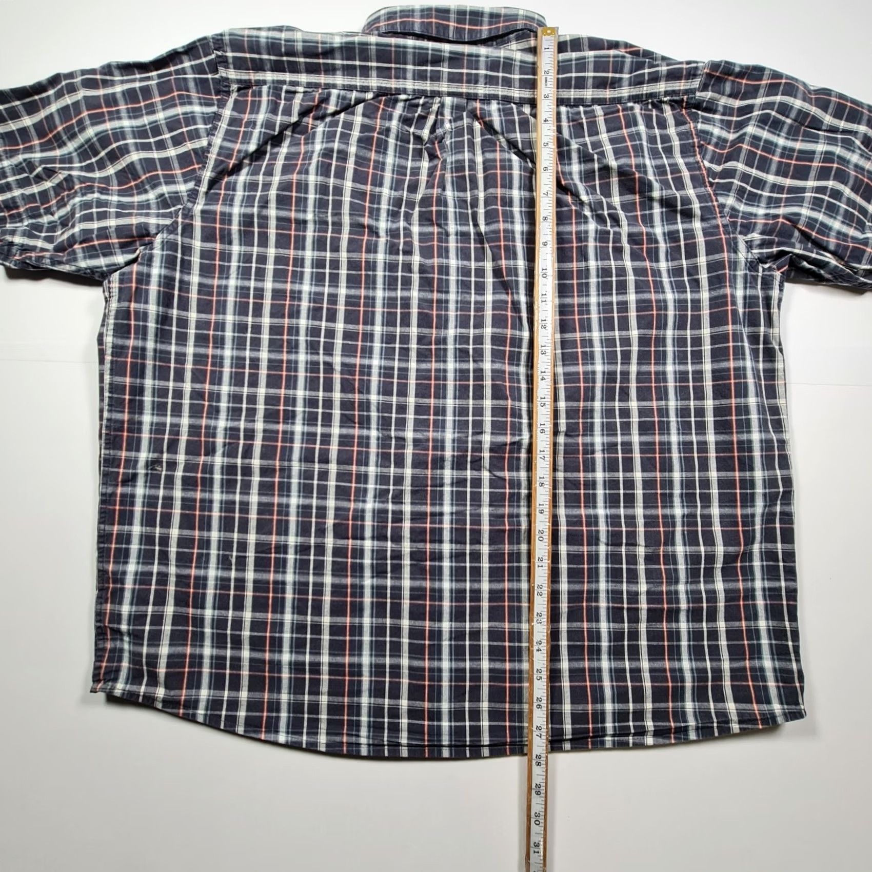 Wrangler VINTAGE Wrangler Mens Shirt Blue XL Check Short Sleeve Cotton Utility Button Up Size US XL / EU 56 / 4 - 8 Thumbnail