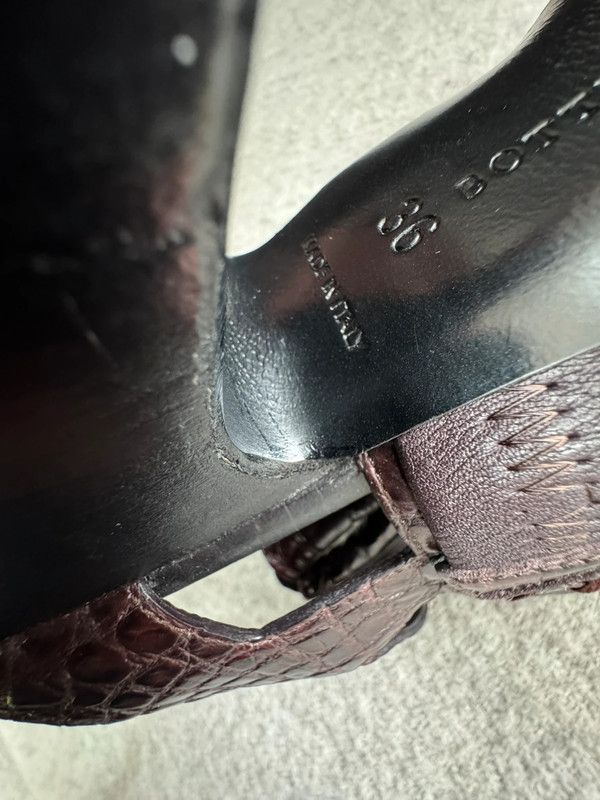 Bottega Veneta Bottega Veneta Crocodile High Heels leather sandals size 36 Size US 6 / IT 36 - 10 Thumbnail