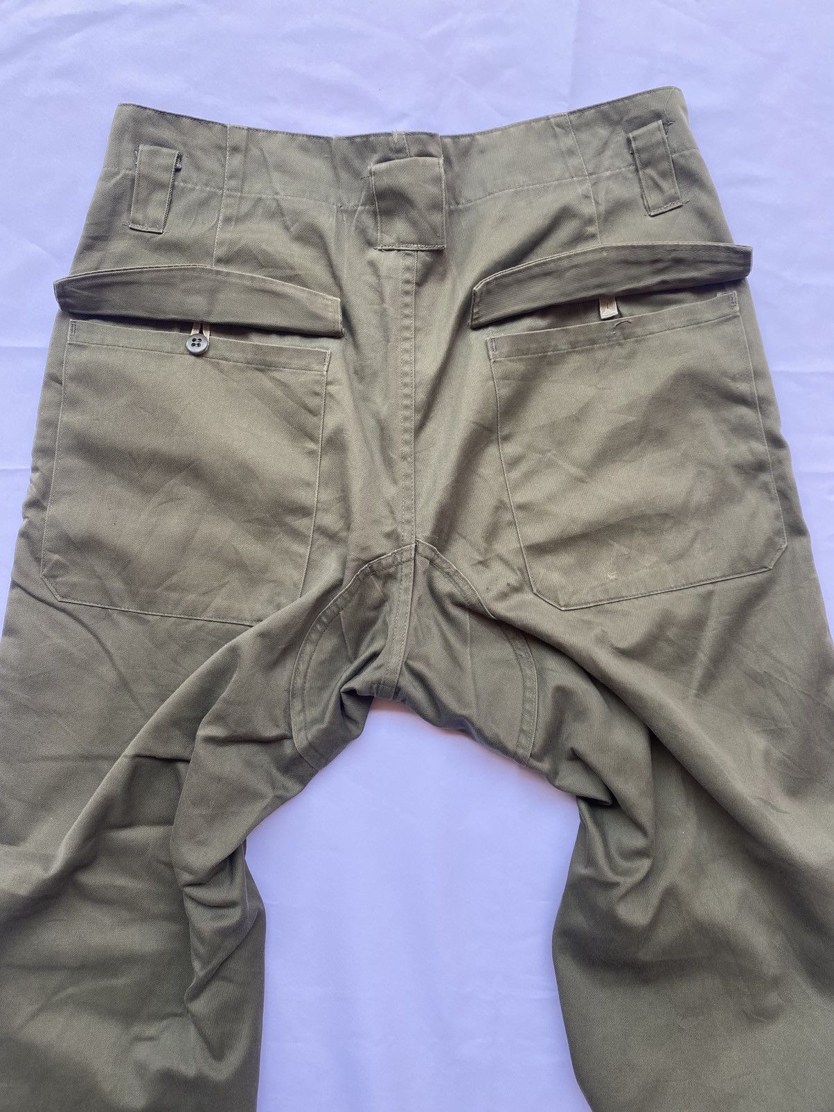 Vintage Vintage 70s Japanese Army Ankle Button Sateen Trouser Size US 32 / EU 48 - 5 Thumbnail