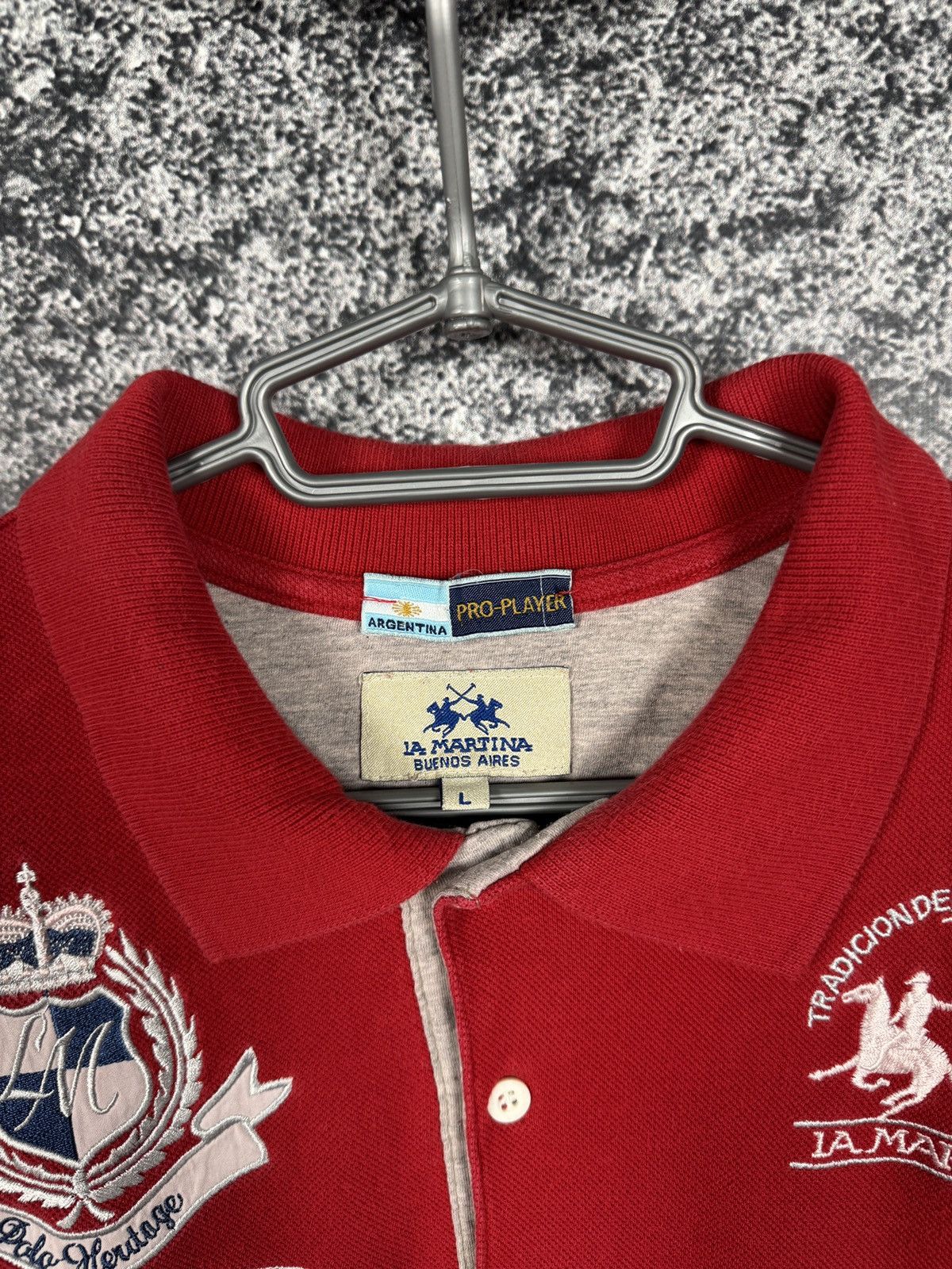 La Martina La Martina Long Sleeve Polo Big Logo Embroidery Rugby Style Size US L / EU 52-54 / 3 - 7 Thumbnail