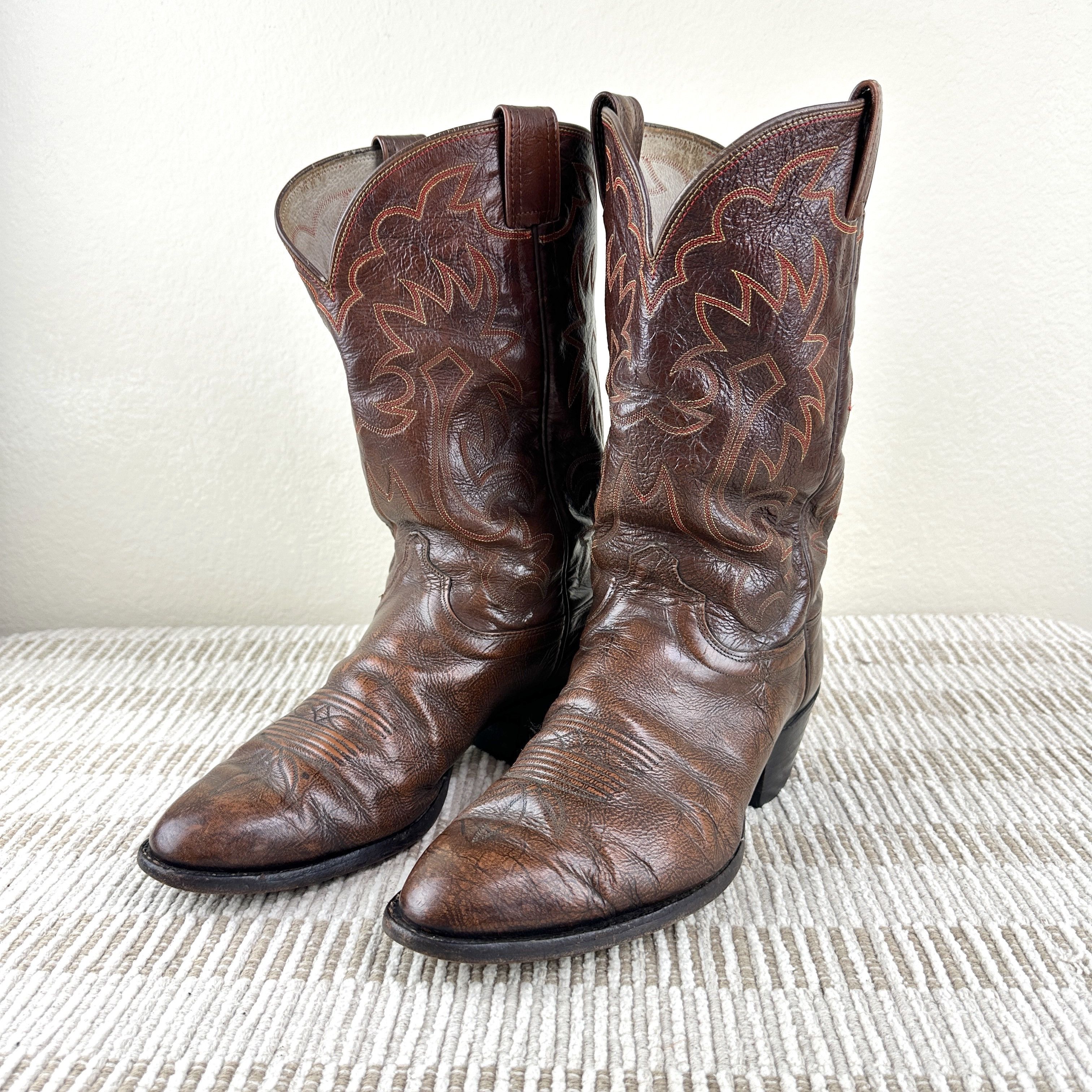 image of Unbrnd VTG Olathe Stockman Boots in Brown, Men's (Size 10.5)