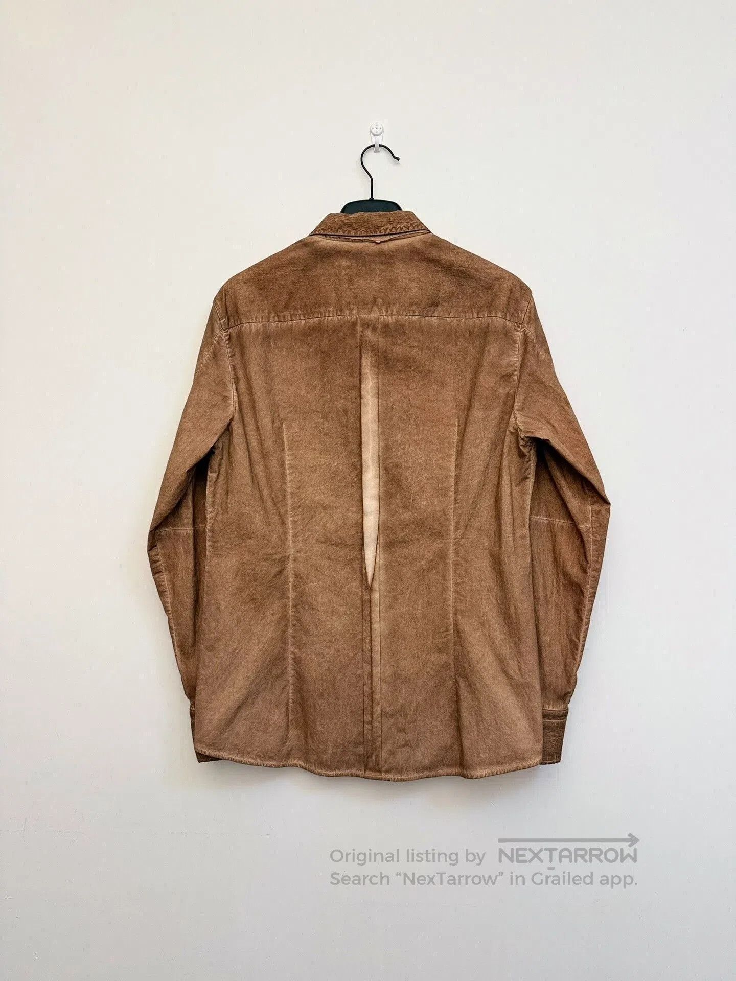 DUST Dark Aesthetic Deconstructed Brown Shirt. Size US L / EU 52-54 / 3 - 2 Thumbnail