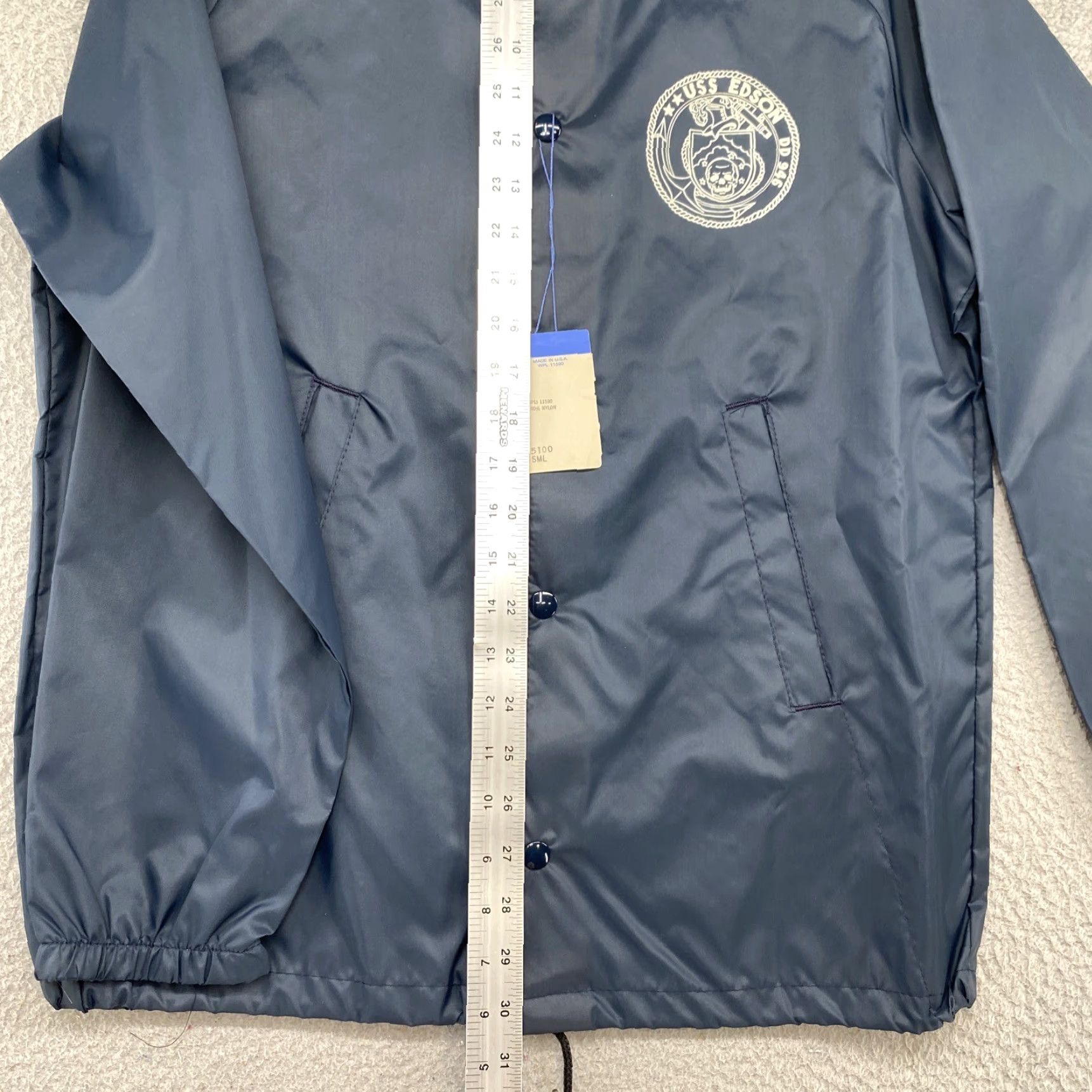 Vintage VTG USS EDSON DD-946 Navy Battle Ship Snap Up Jacket Men S Small Blue Polyester Navy Military Coats & Jackets Ship Snap Up NEW Size US S / EU 44-46 / 1 - 6 Thumbnail