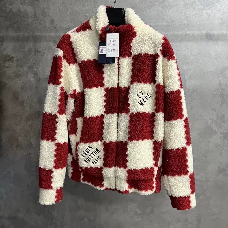 Louis Vuitton Louis Vuitton Red checkerboard monogrammed embroidered zip Size US L / EU 52-54 / 3 - 1 Thumbnail