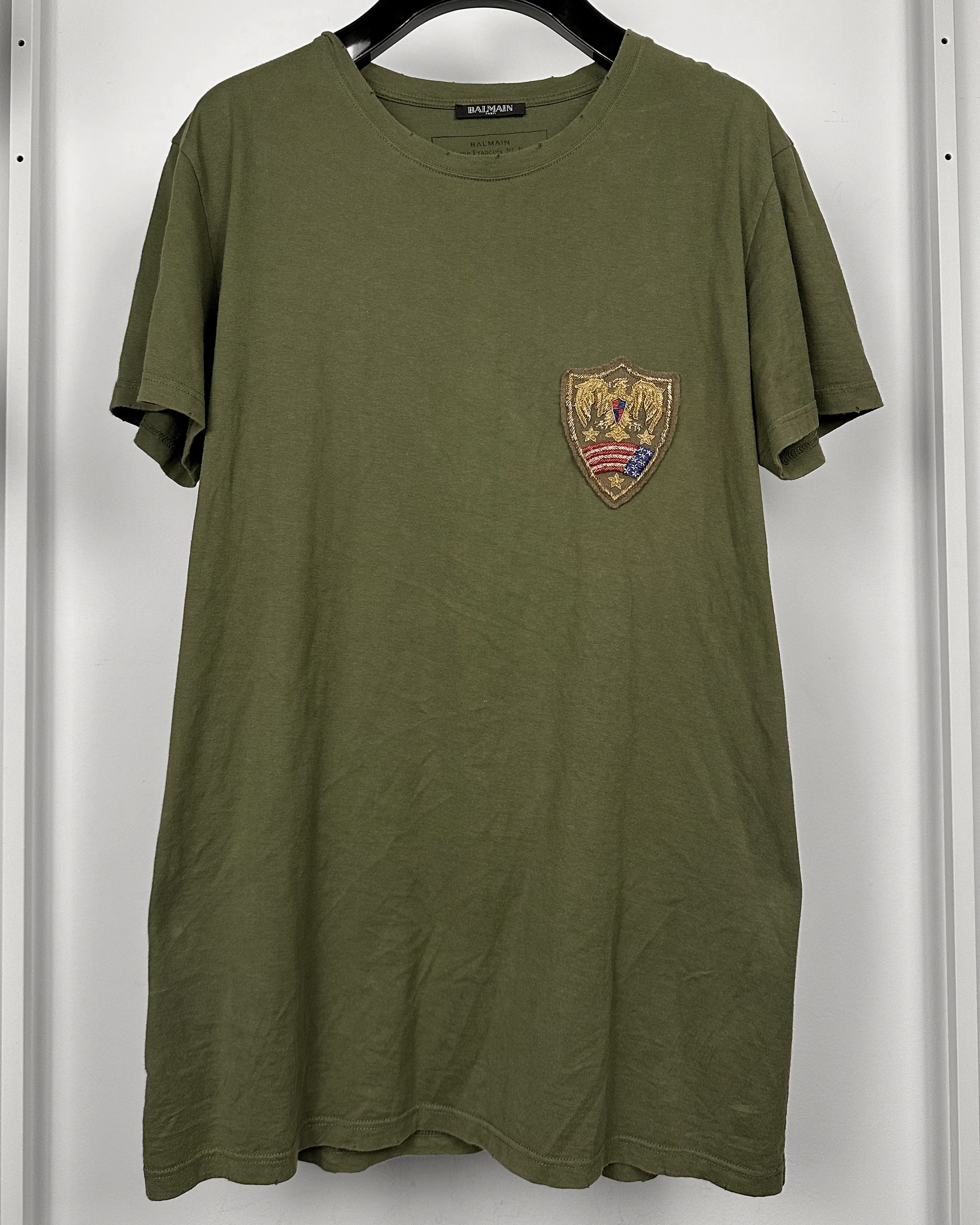 Balmain Balmain USA Flag Military Patch T-Shirt Size US XL / EU 56 / 4 - 3 Thumbnail