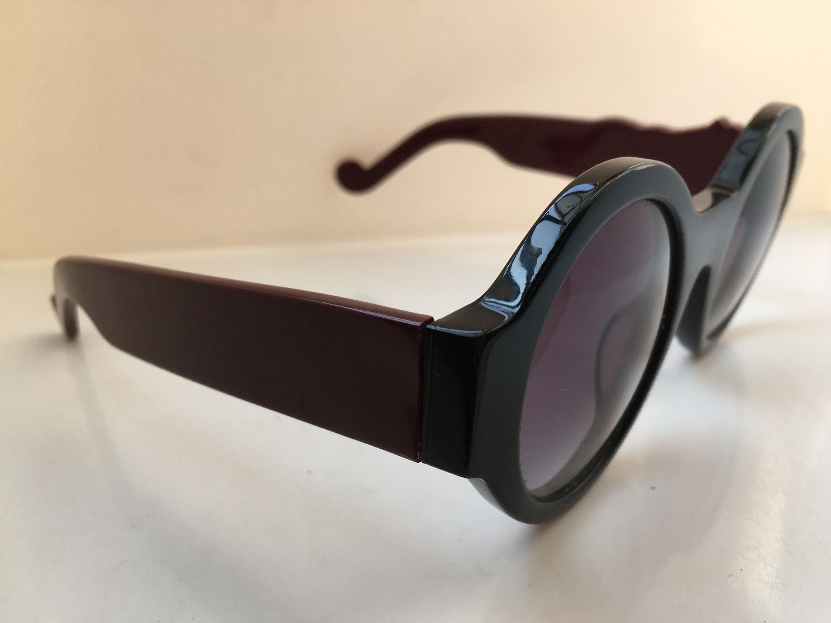 Other Handmade Chunky Acetate Round Sunglasses AVANT GARDE France Size ONE SIZE - 2 Thumbnail