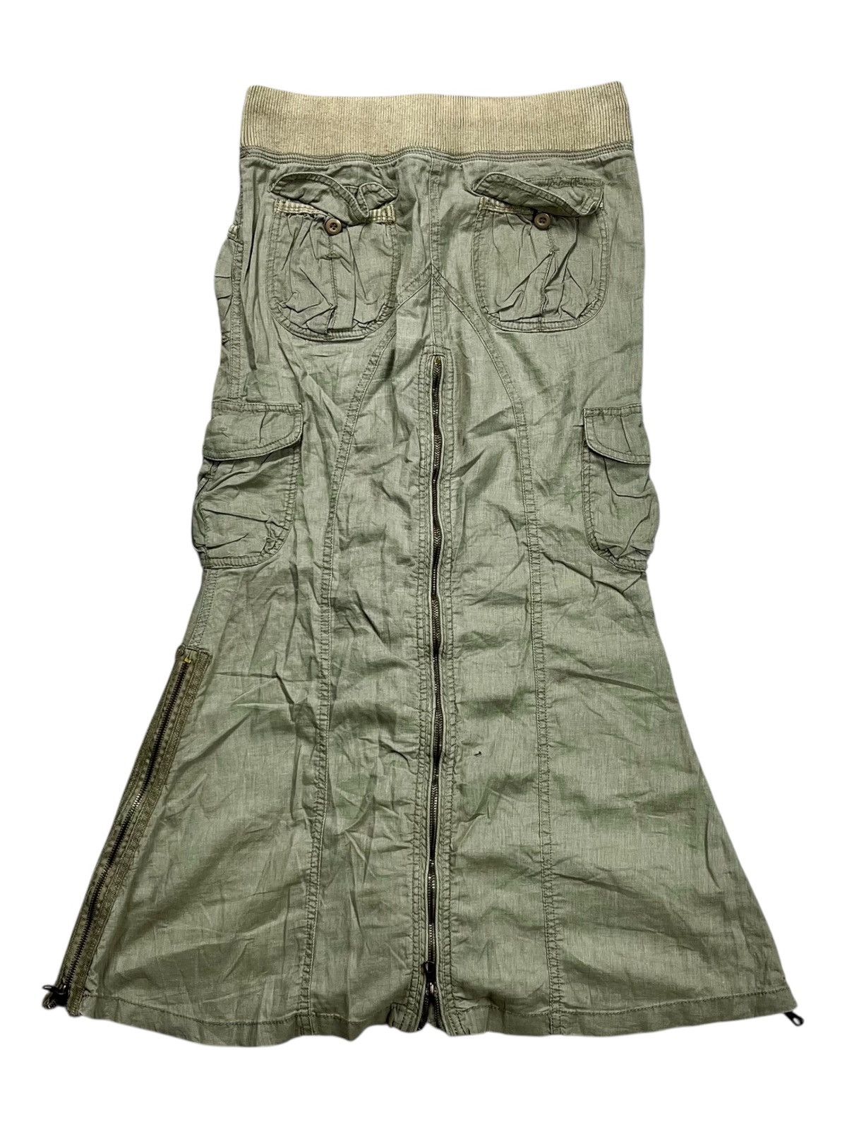 If Six Was Nine 2000s GOA - Multizpper Parachute Cargo Skirt Size 29" - 4 Thumbnail