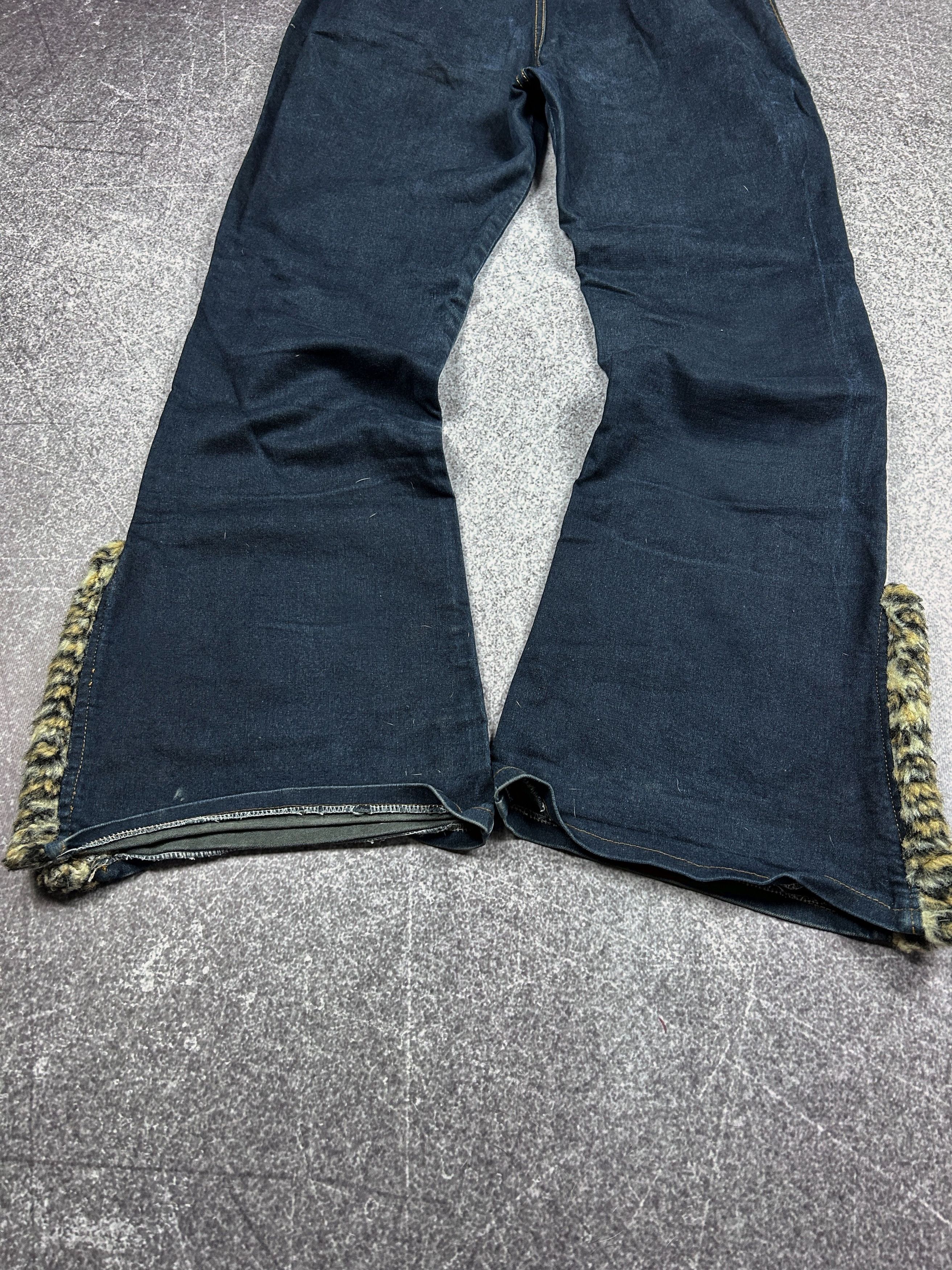 Vintage 💥HYSTERIC GLAMOUR IF SIX WAS NINE STYLE FLARED FUR JEANS Size US 32 / EU 48 - 3 Thumbnail