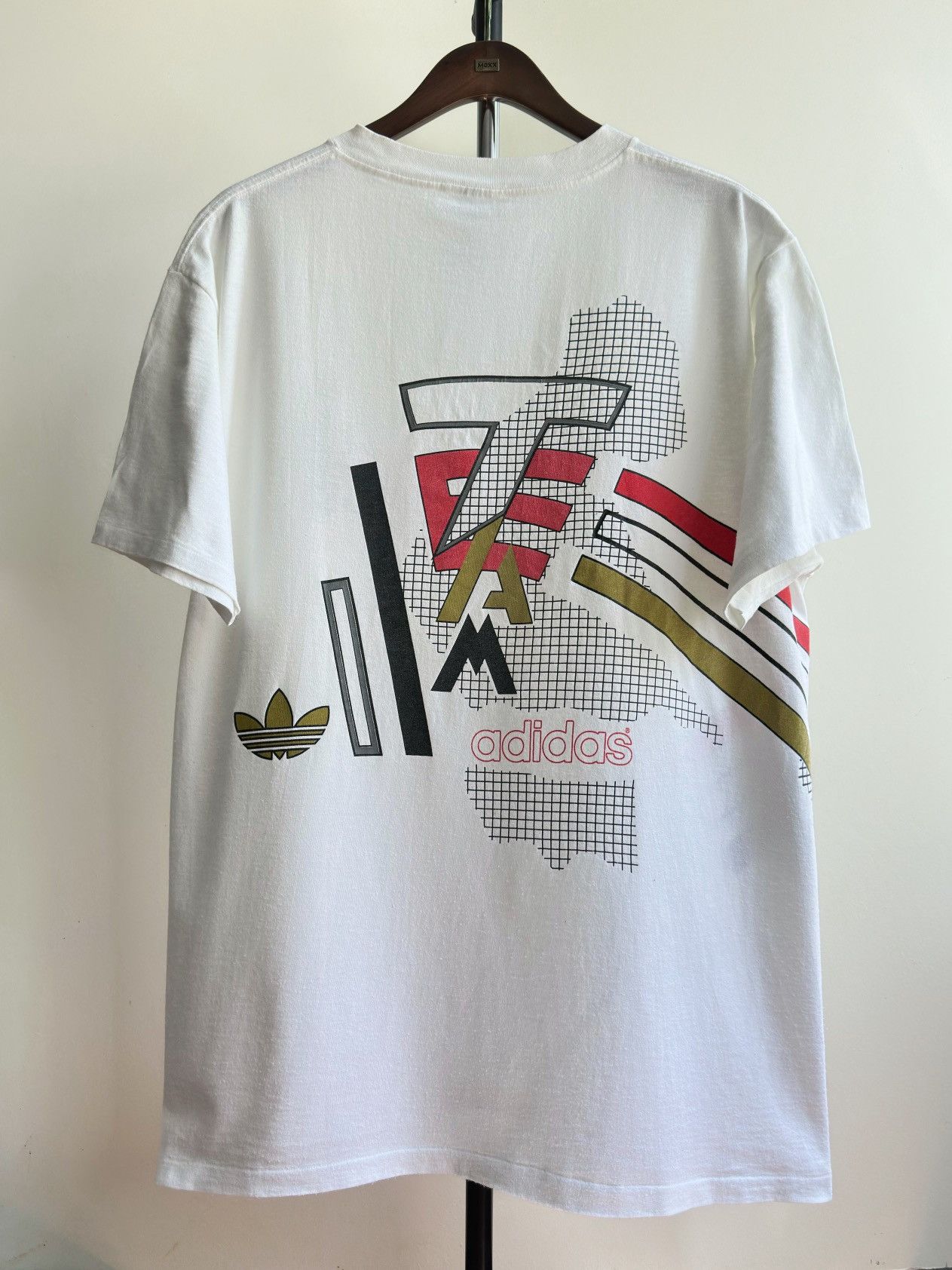 Adidas × Vintage Vintage 90s Adidas Single Stitch Graphic Tee Size US XL / EU 56 / 4 - 1 Thumbnail