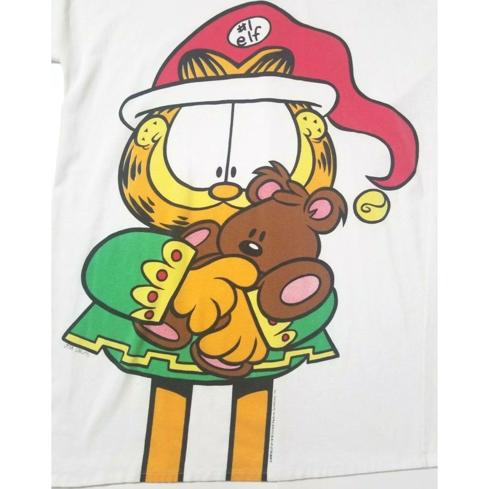 Vintage VINTAGE Garfield Night Shirt Womens One Size Flirts Christmas Pajama Tee 1978 Size ONE SIZE - 3 Thumbnail