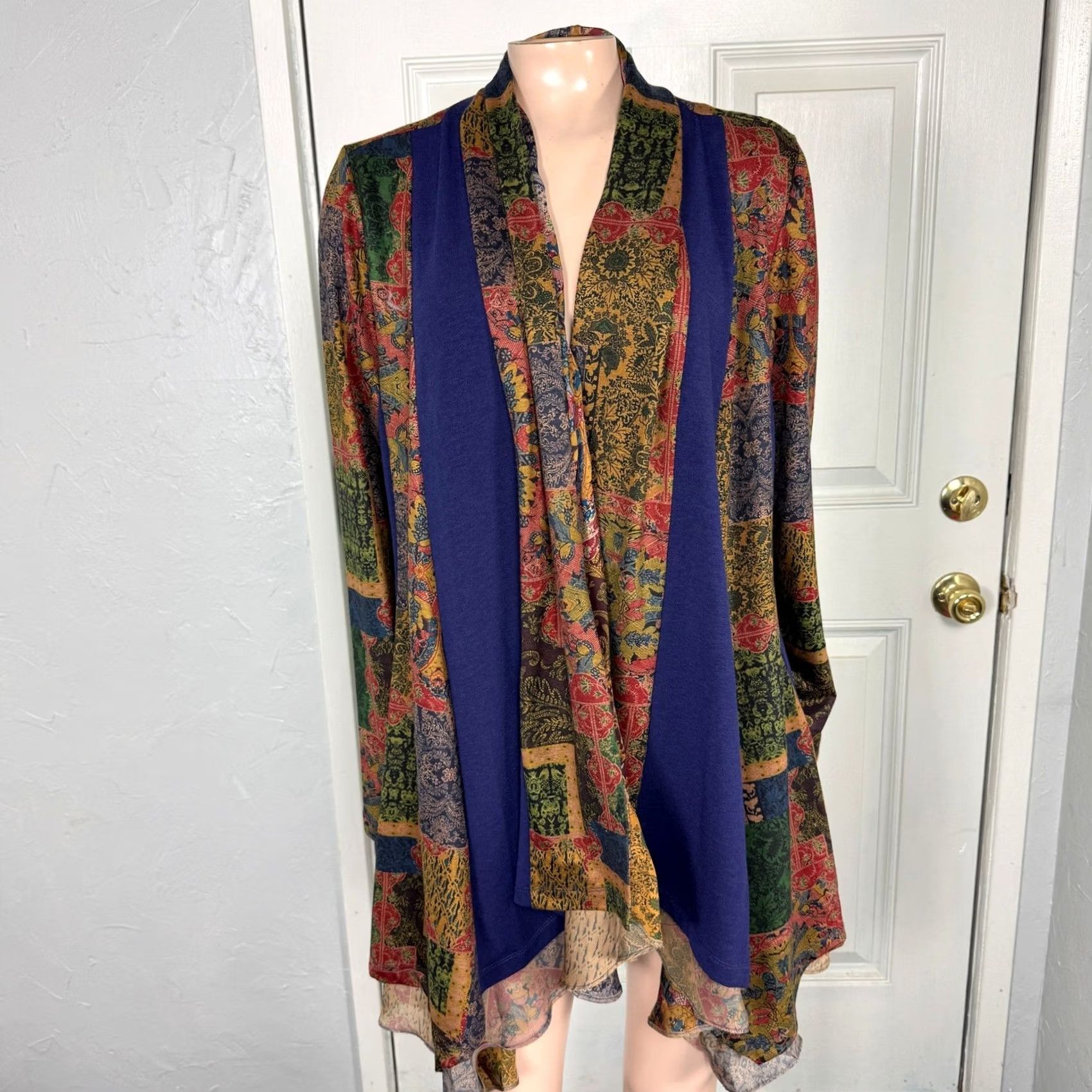Soft Surroundings Soft Surroundings Shirt Women's Large Floral Bohemian Boho Kimono Open Front Z22 Size L / US 10 / IT 46 - 2 Thumbnail