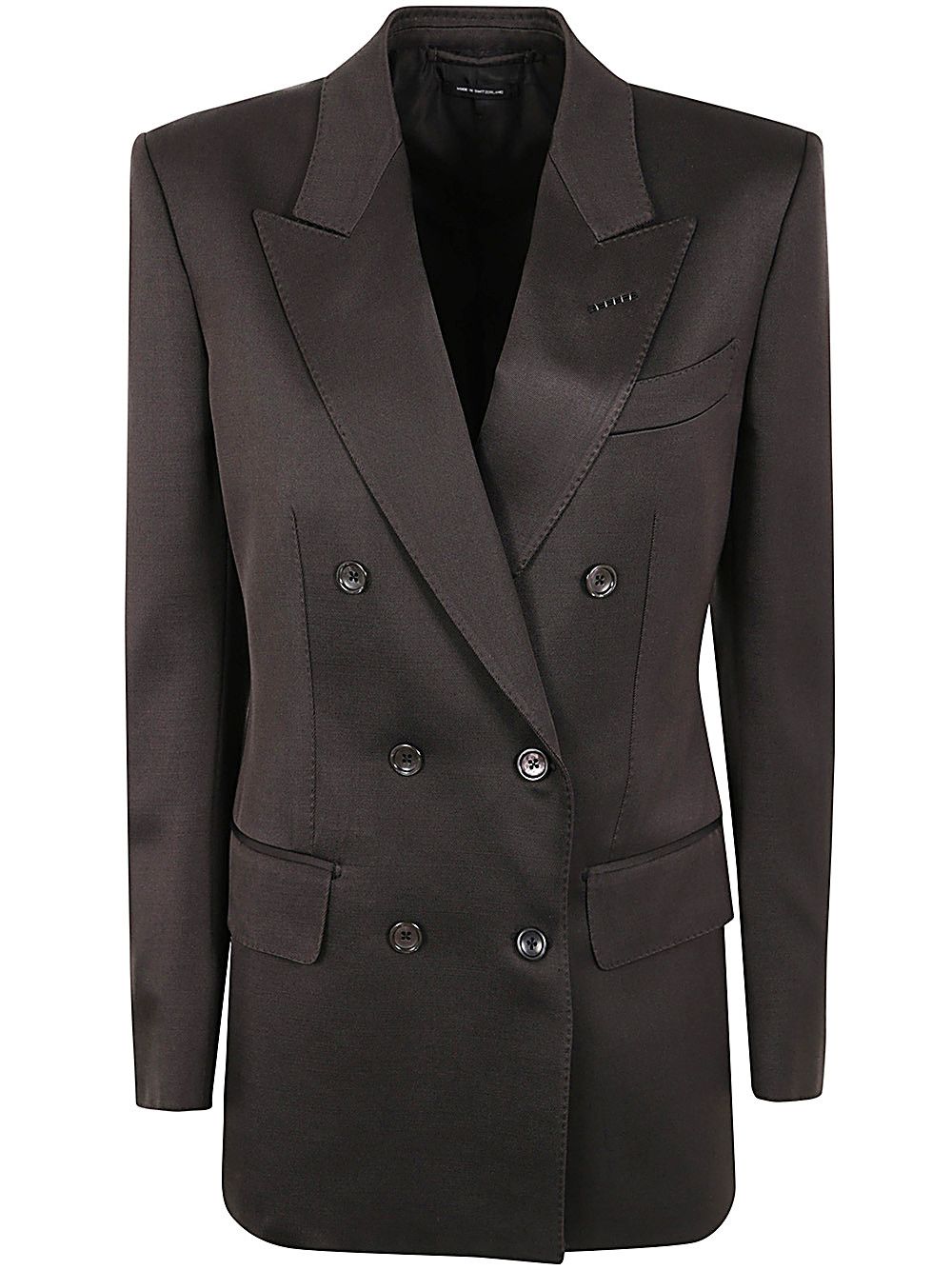 Tom Ford SILK AND WOOL TWILL DOUBLE BREASTED JACKET Size L / US 10 / IT 46 - 1 Thumbnail