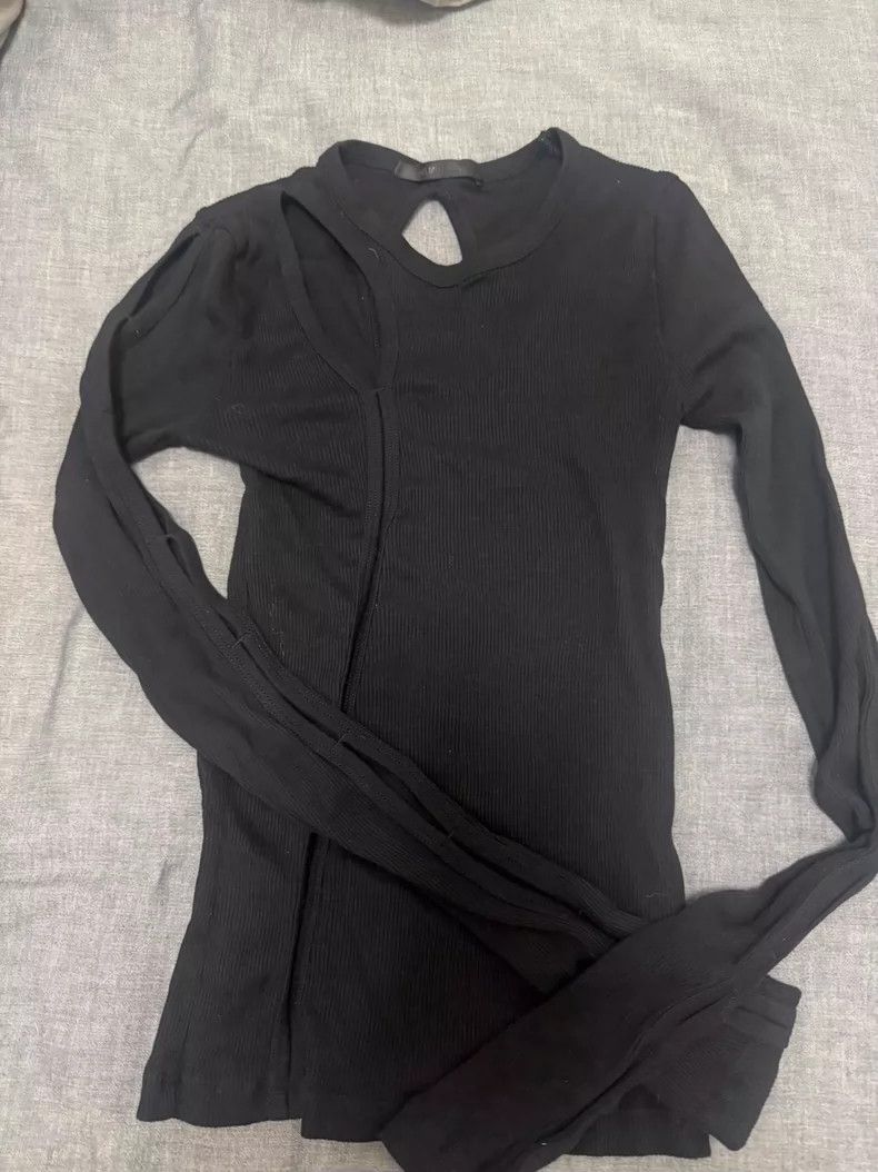 HELMUT LANG Cut-out design T-shirt