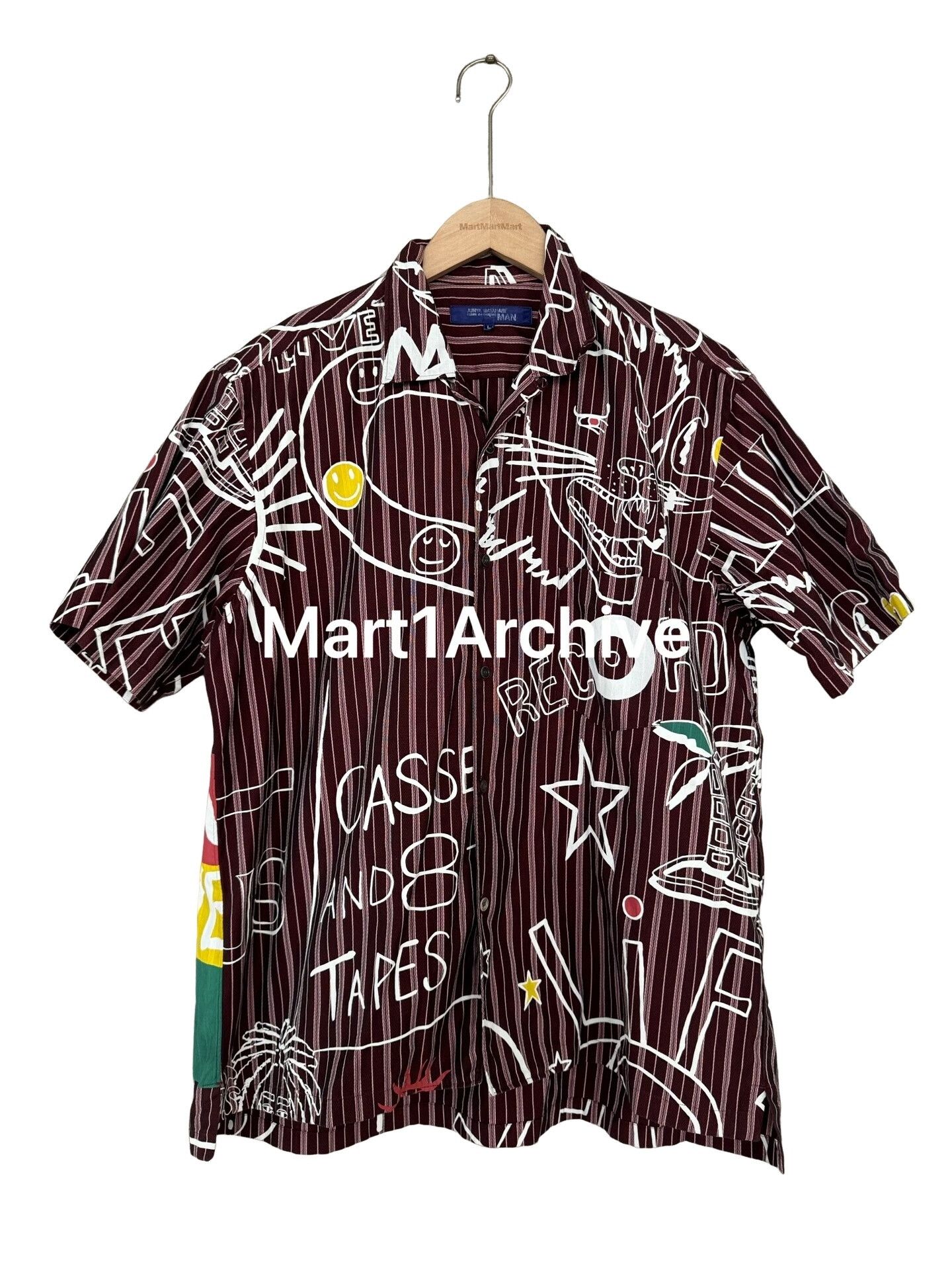 Junya Watanabe Junya Watanabe Graphic Print Button Up Shirt Size L Size US L / EU 52-54 / 3 - 1 Thumbnail