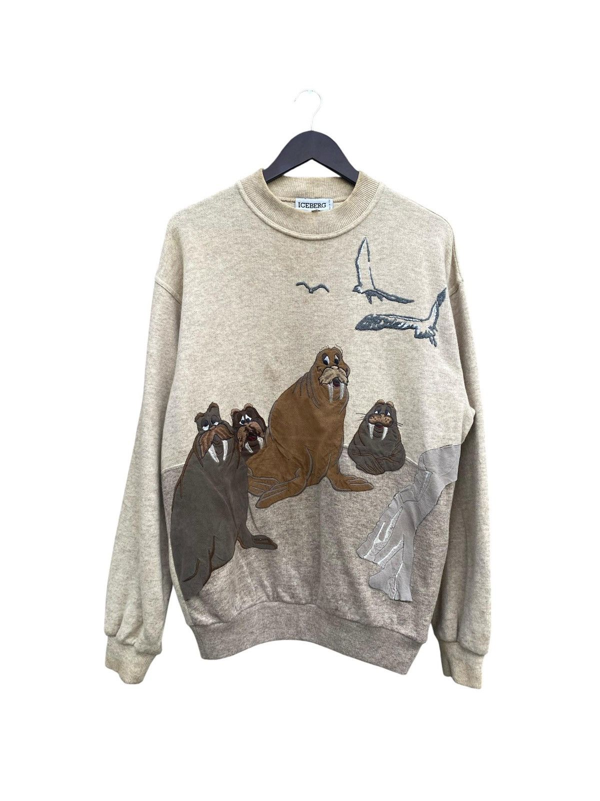Iceberg Iceberg Walrus Overprint Sweatshirt Size US M / EU 48-50 / 2 - 1 Thumbnail