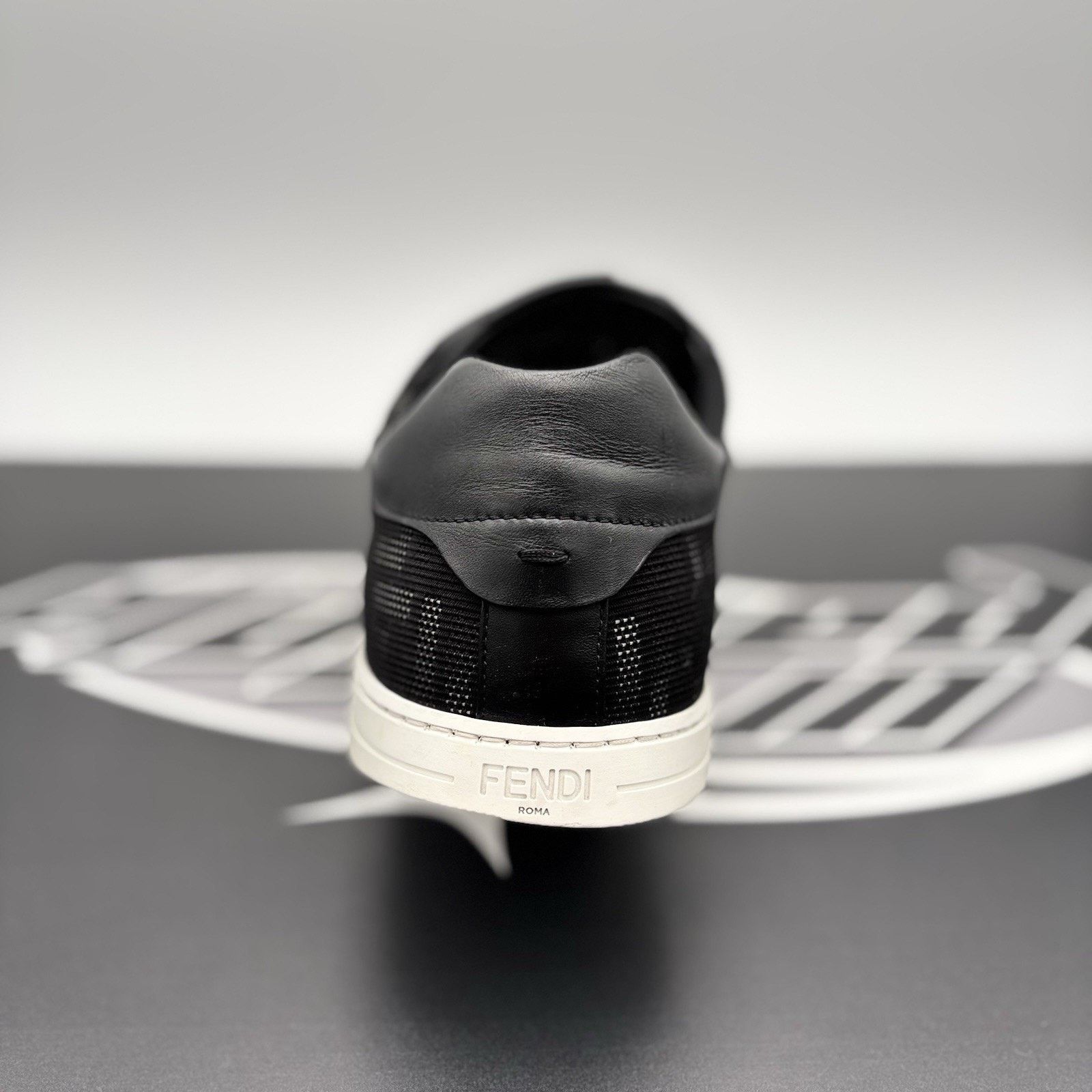 Fendi Fendi FF Flash Logo Low ‘ Monogram Black ‘ Size US 13 / EU 46 - 12 Thumbnail