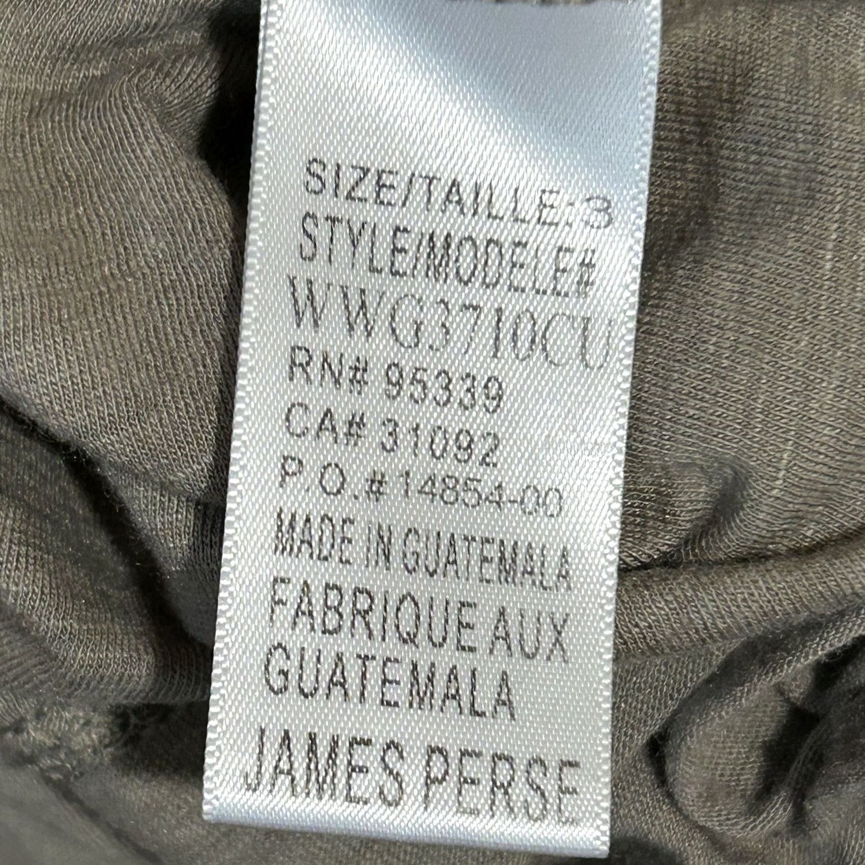 James Perse James Perse Standard Pocket Tee Scoop Neck Cap Sleeve Women’s 1/S Brown Solid Cotton Blend Lightweight Breathable Regular Size 1/ S Womens Size ONE SIZE - 6 Thumbnail