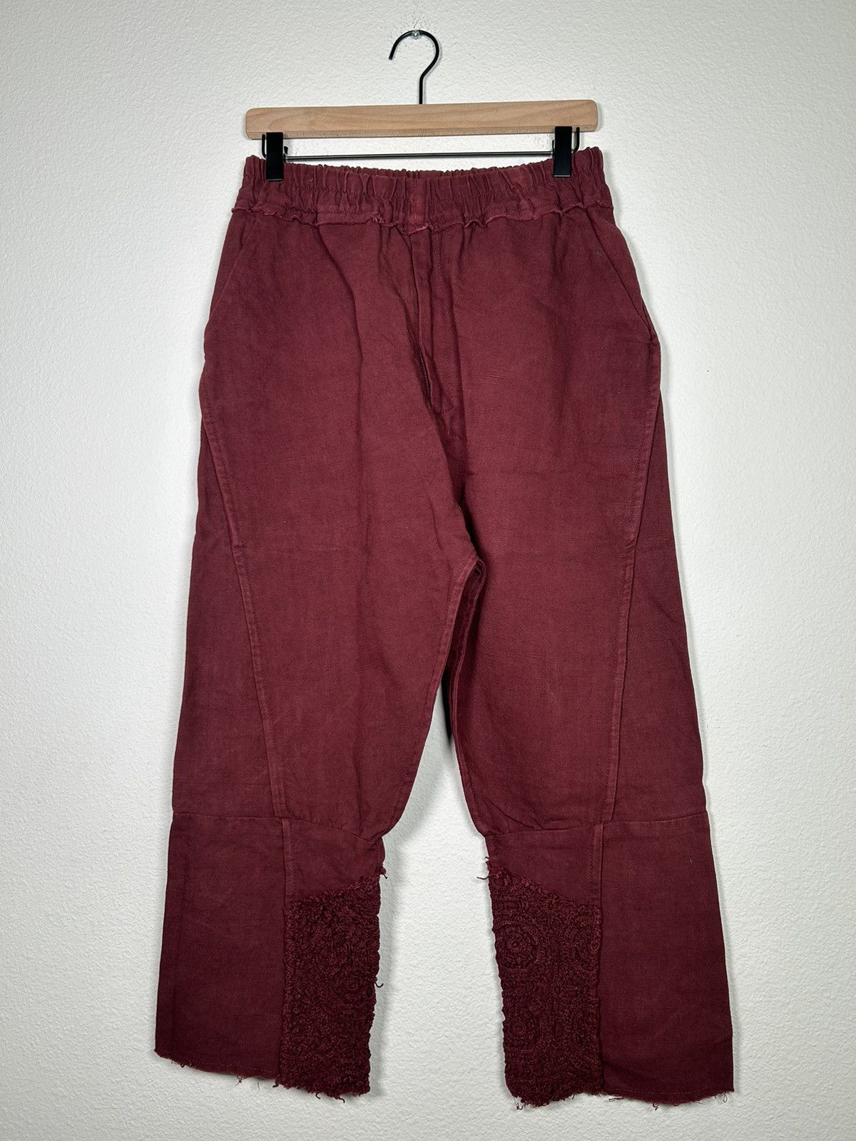By Walid 1/1 Patchwork Crochet Cropped Pants Size US 30 / EU 46 - 1 Thumbnail
