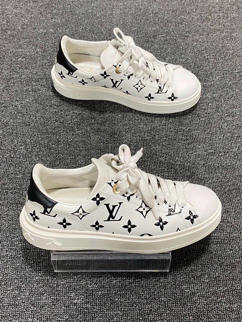 Louis Vuitton Black and White Panda Platform Sneakers-2506 Size US 7 / IT 37 - 2 Thumbnail