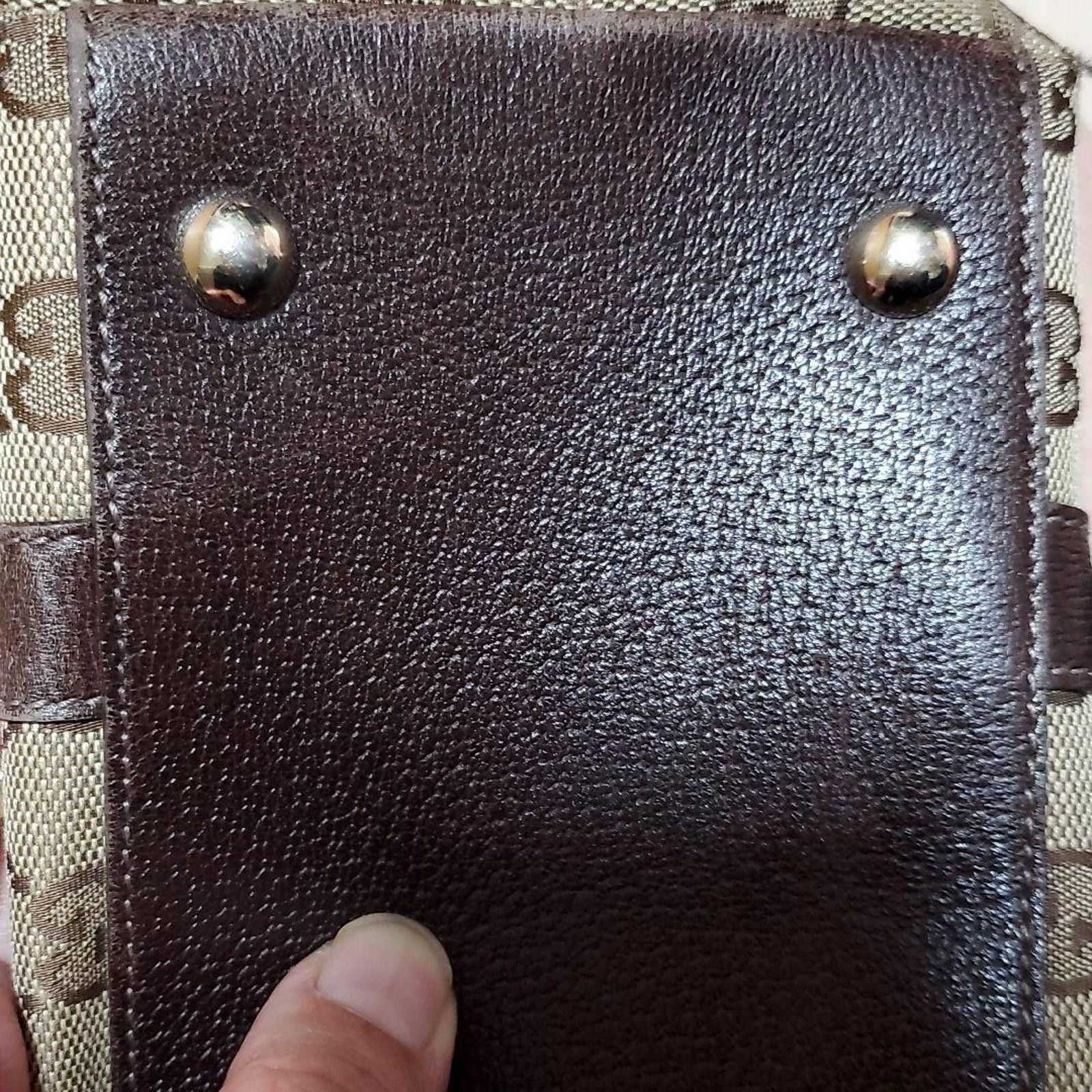 Gucci Gucci - Beige Monogram Canvas Tote Bag with Dark Brown Strap Size ONE SIZE - 8 Thumbnail