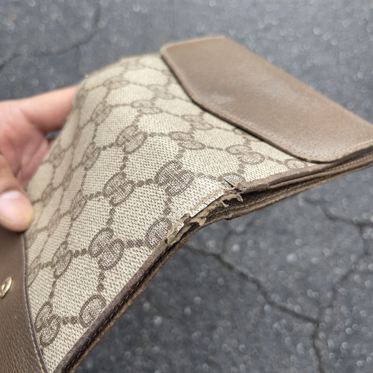 Gucci × Vintage Vintage GUCCI Leather Monogram Tri-Fold Wallet Size ONE SIZE - 13 Thumbnail
