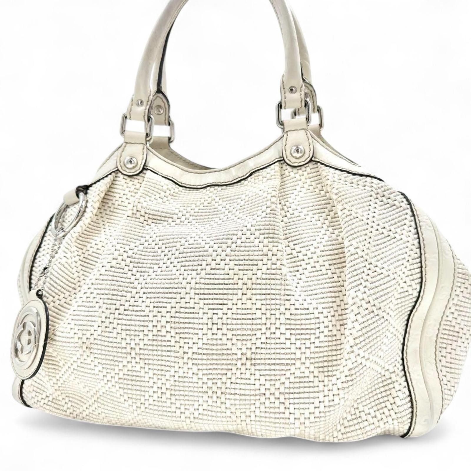 Gucci Gucci - White Leather Handbag Signature Logo Size ONE SIZE - 2 Thumbnail