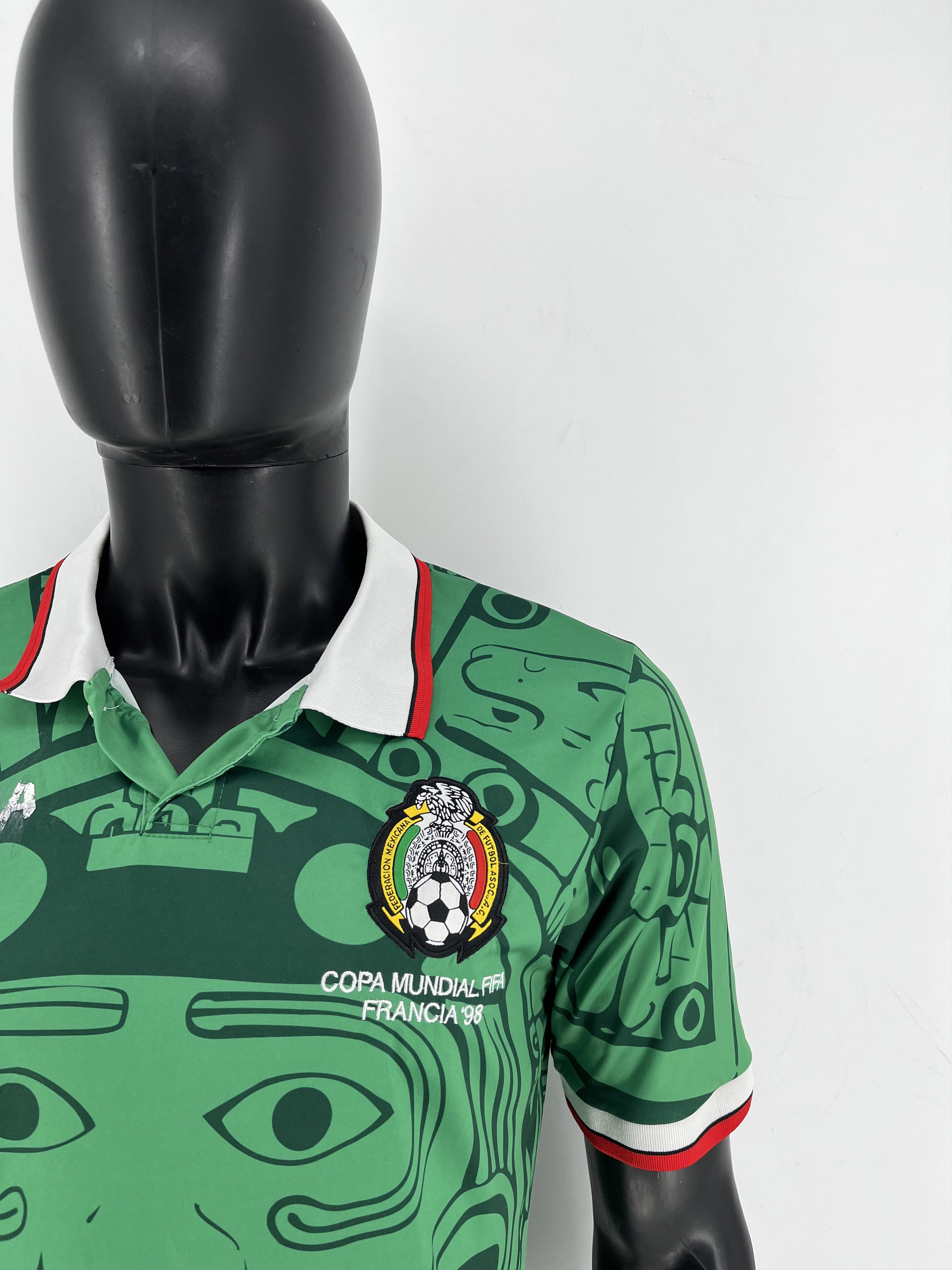 Vintage Aba Sports Green Retro Jersey Copa Munidal Fifa Francia 1998 Size US L / EU 52-54 / 3 - 6 Thumbnail